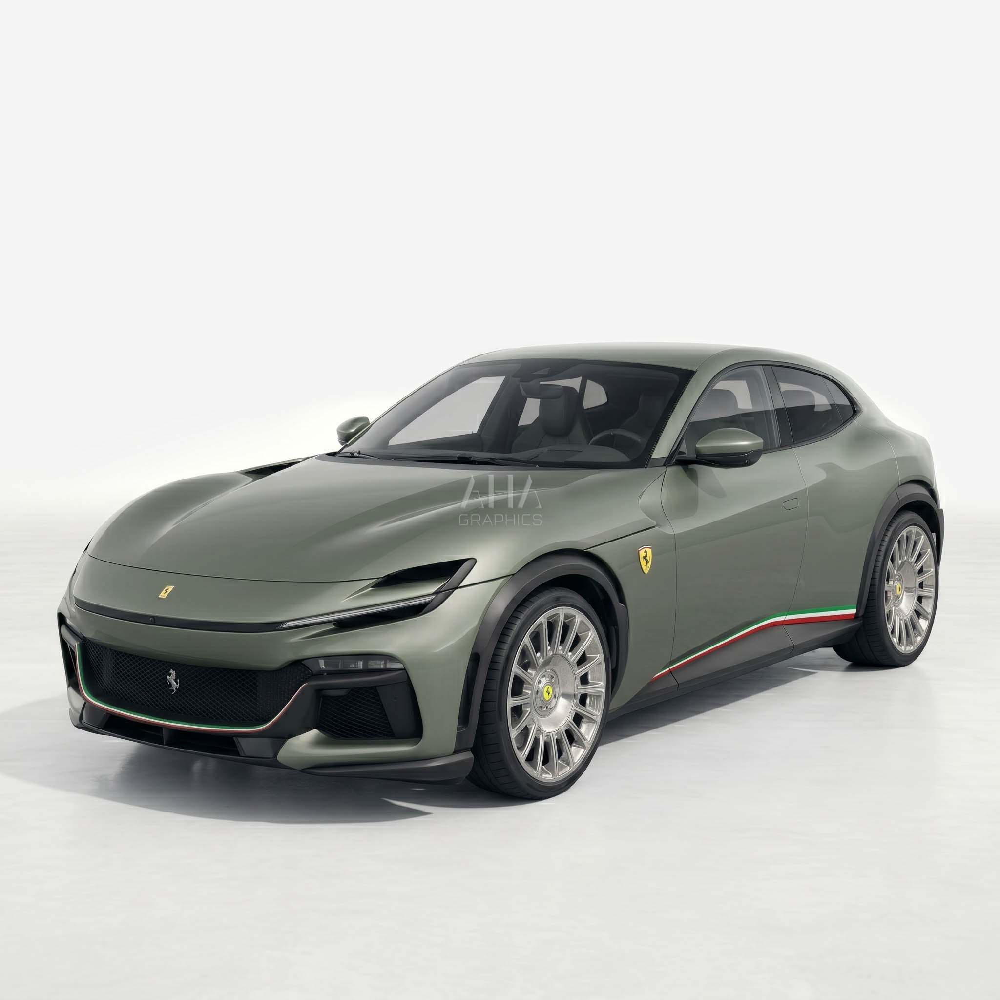 Ferrari Purosangue Italian Side Stripes Decals