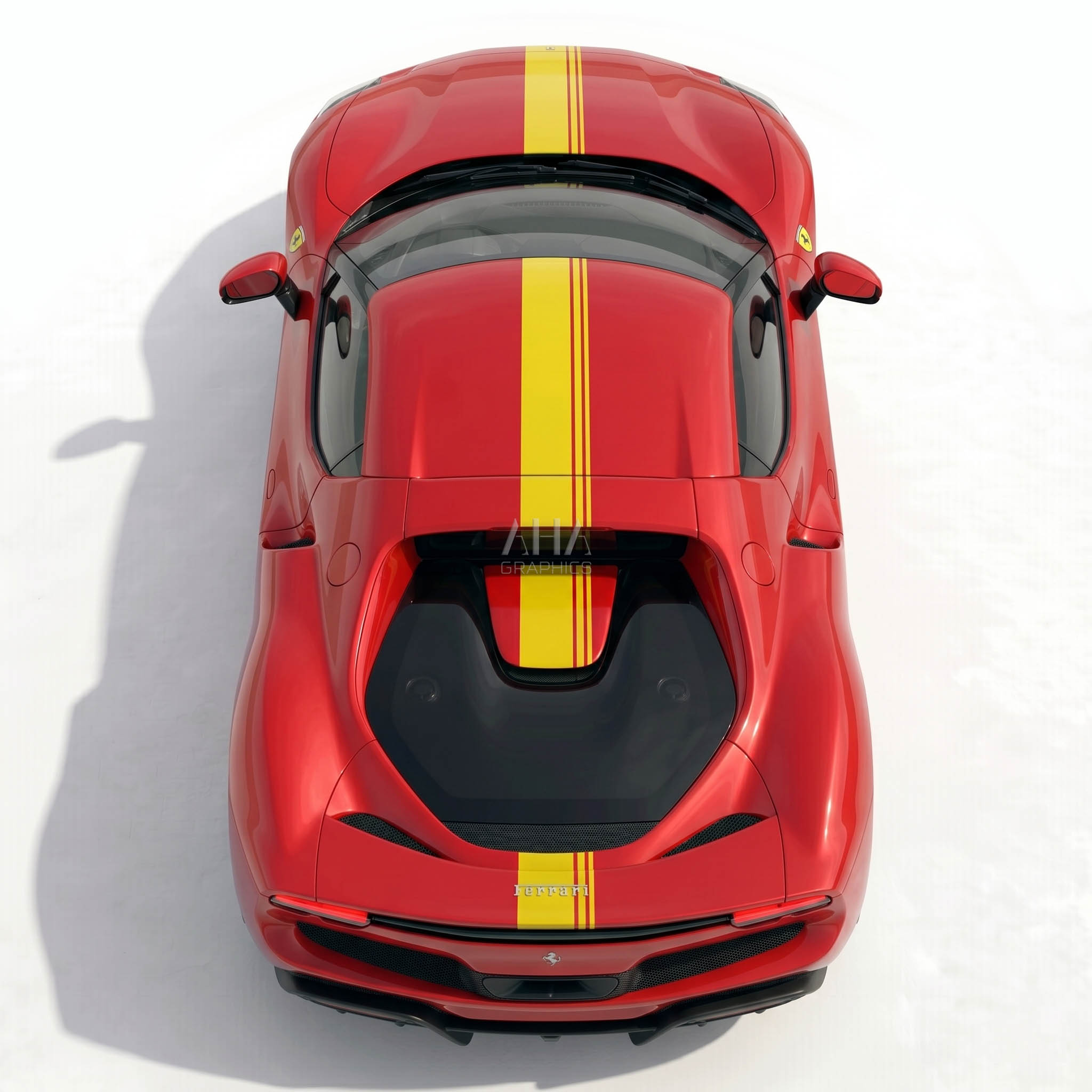 Ferrari 296 GTB Center Stripes Decals