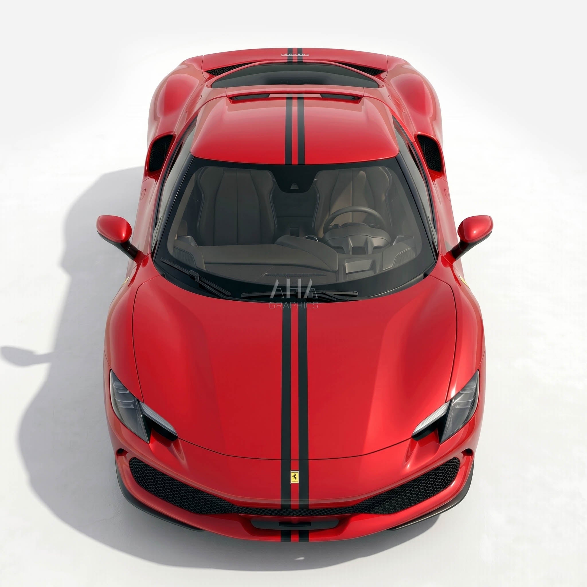 Ferrari 296 GTB Center Stripes Decals