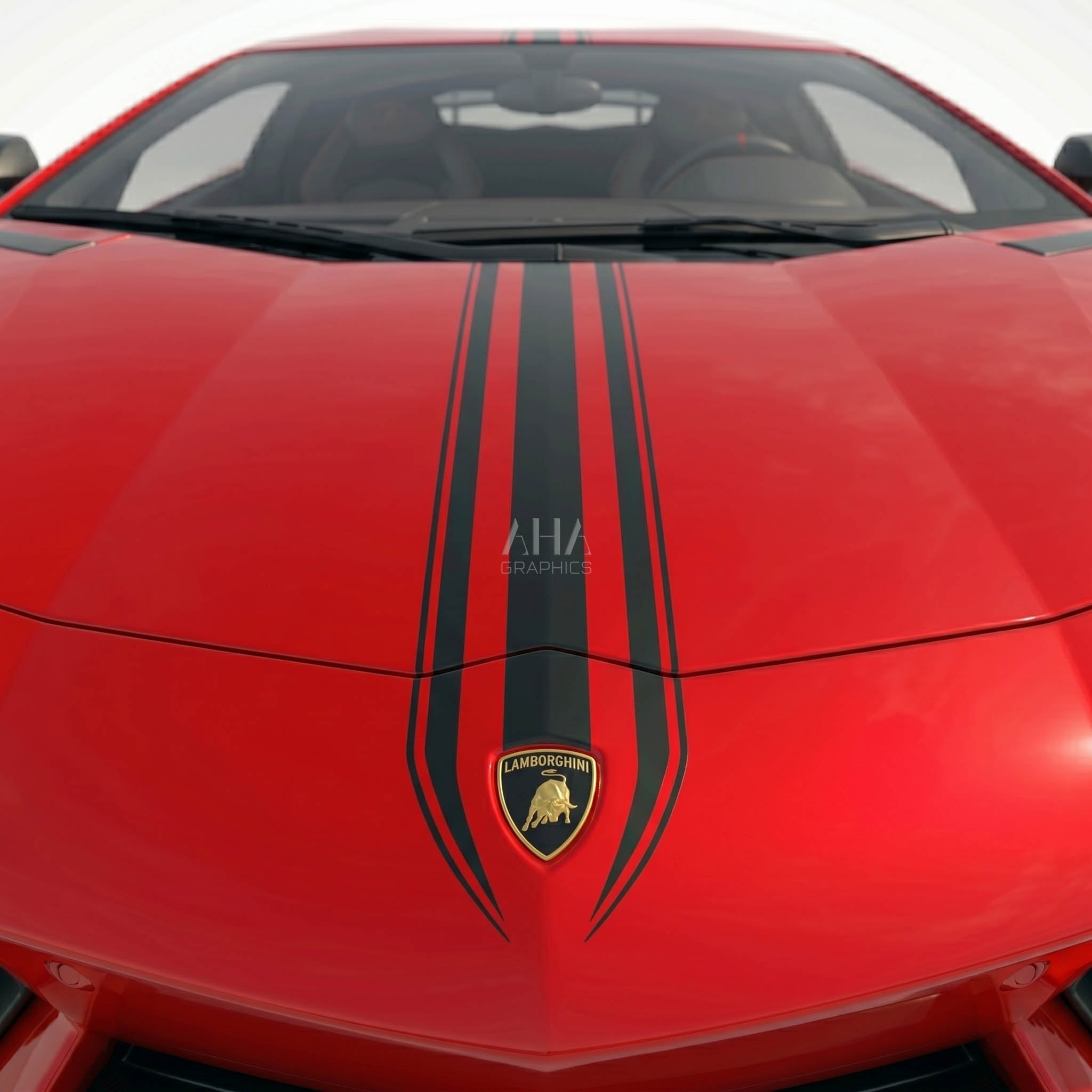Lamborghini Aventador Center Stripes Decals