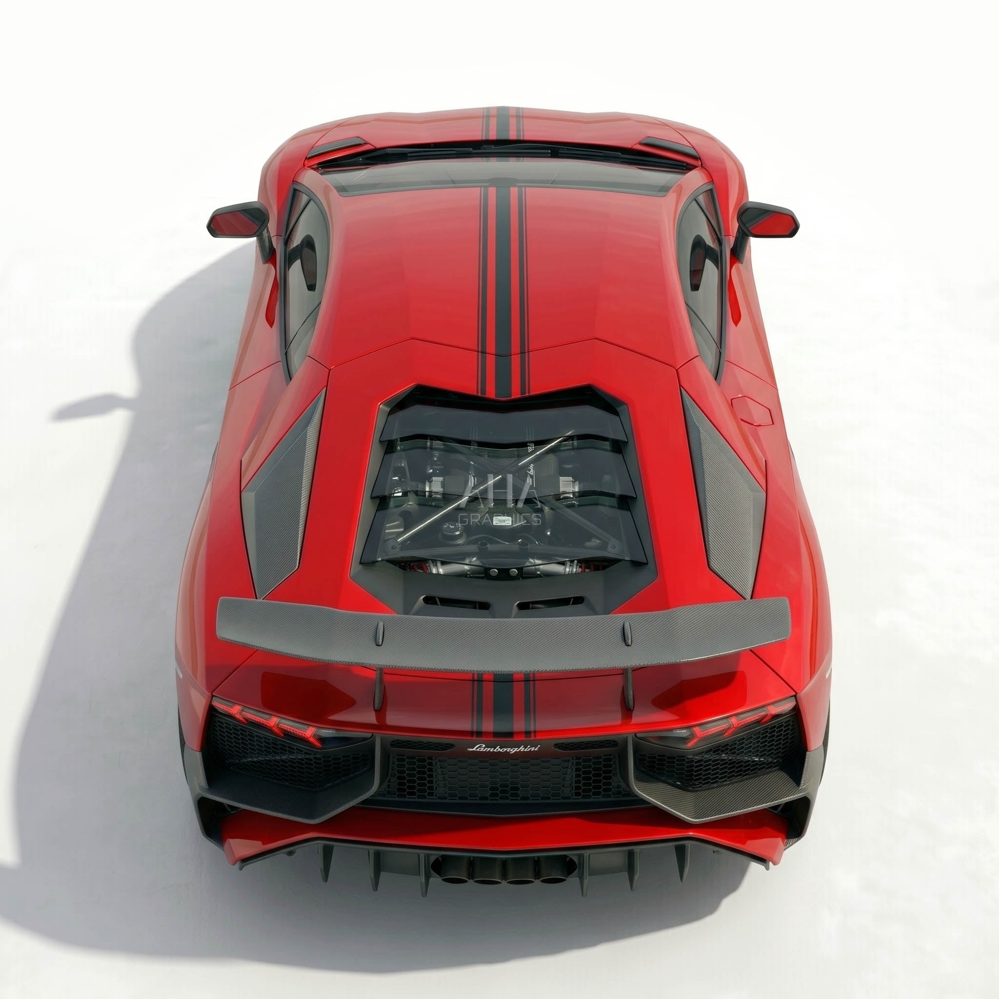 Lamborghini Aventador Center Stripes Decals