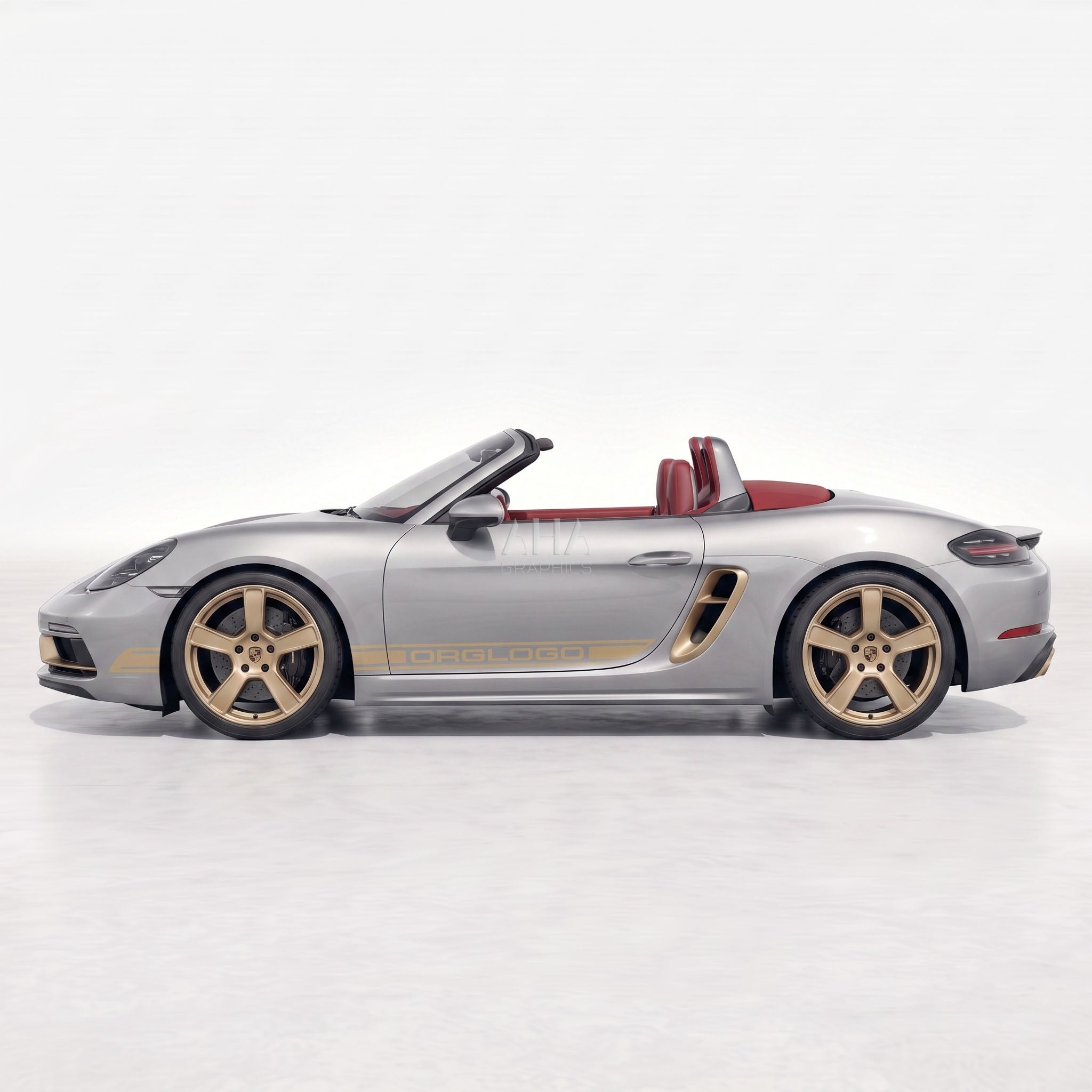 718 Boxster 25th Anniversary Side Stripes Decals