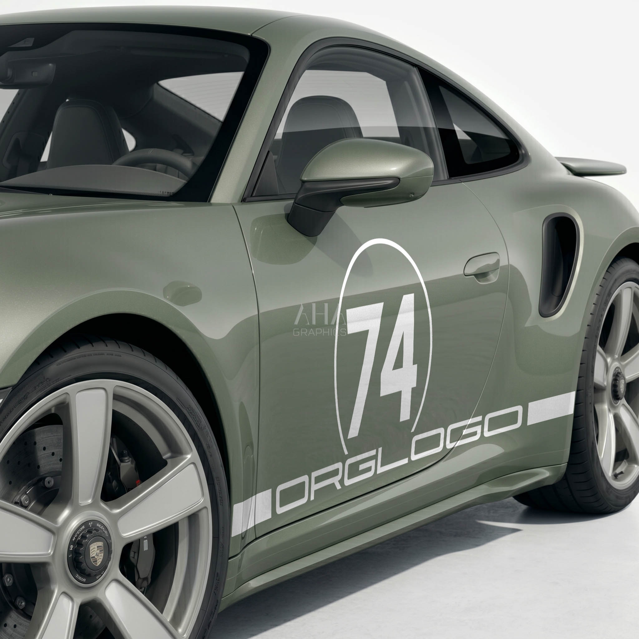 911 992 Turbo Side Graphics Decals