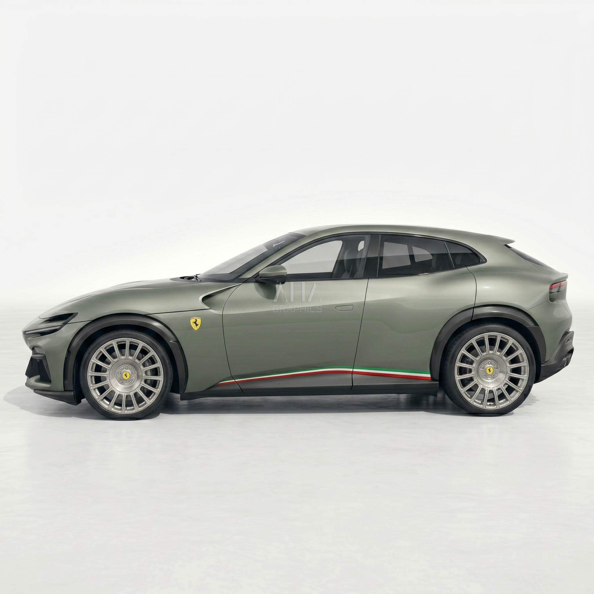 Ferrari Purosangue Italian Side Stripes Decals