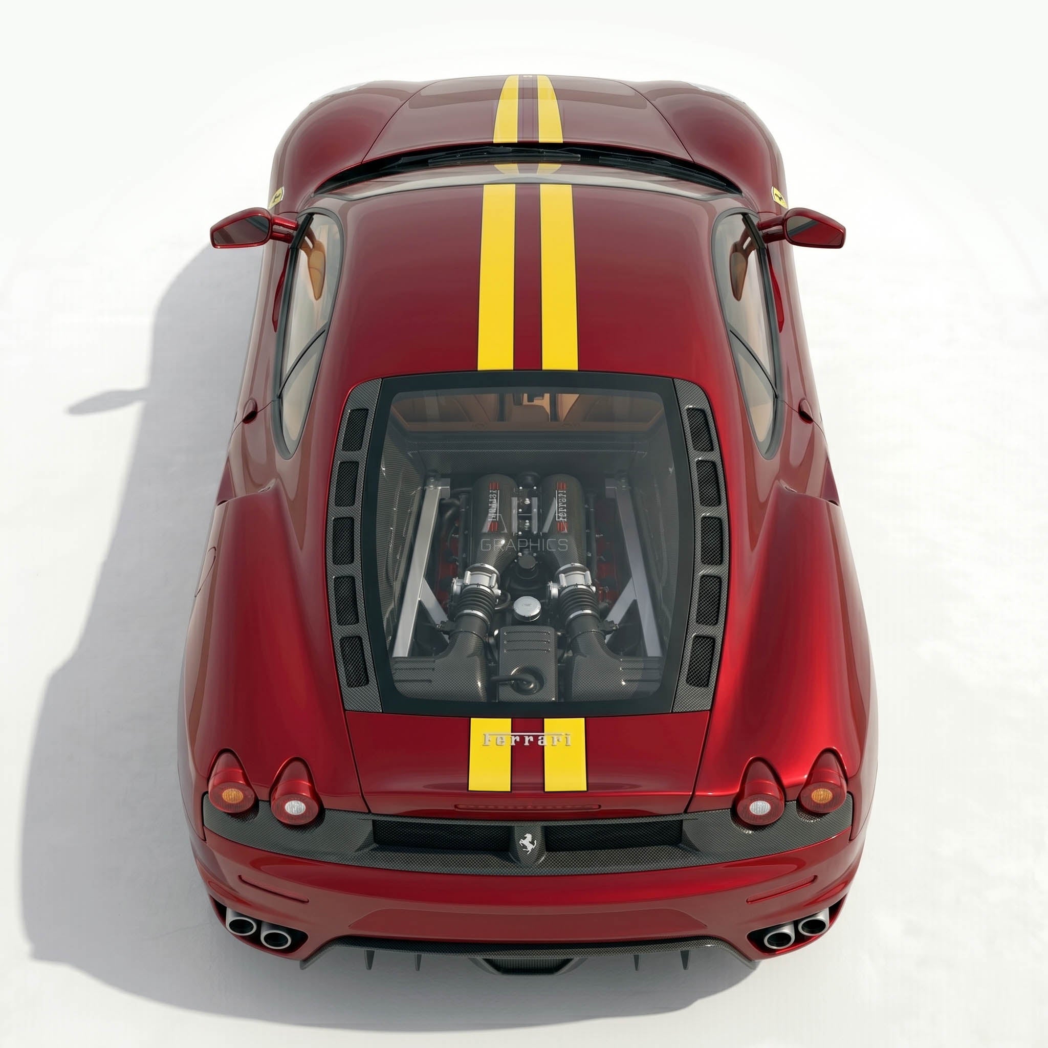 Ferrari F430 Center Stripes Decals