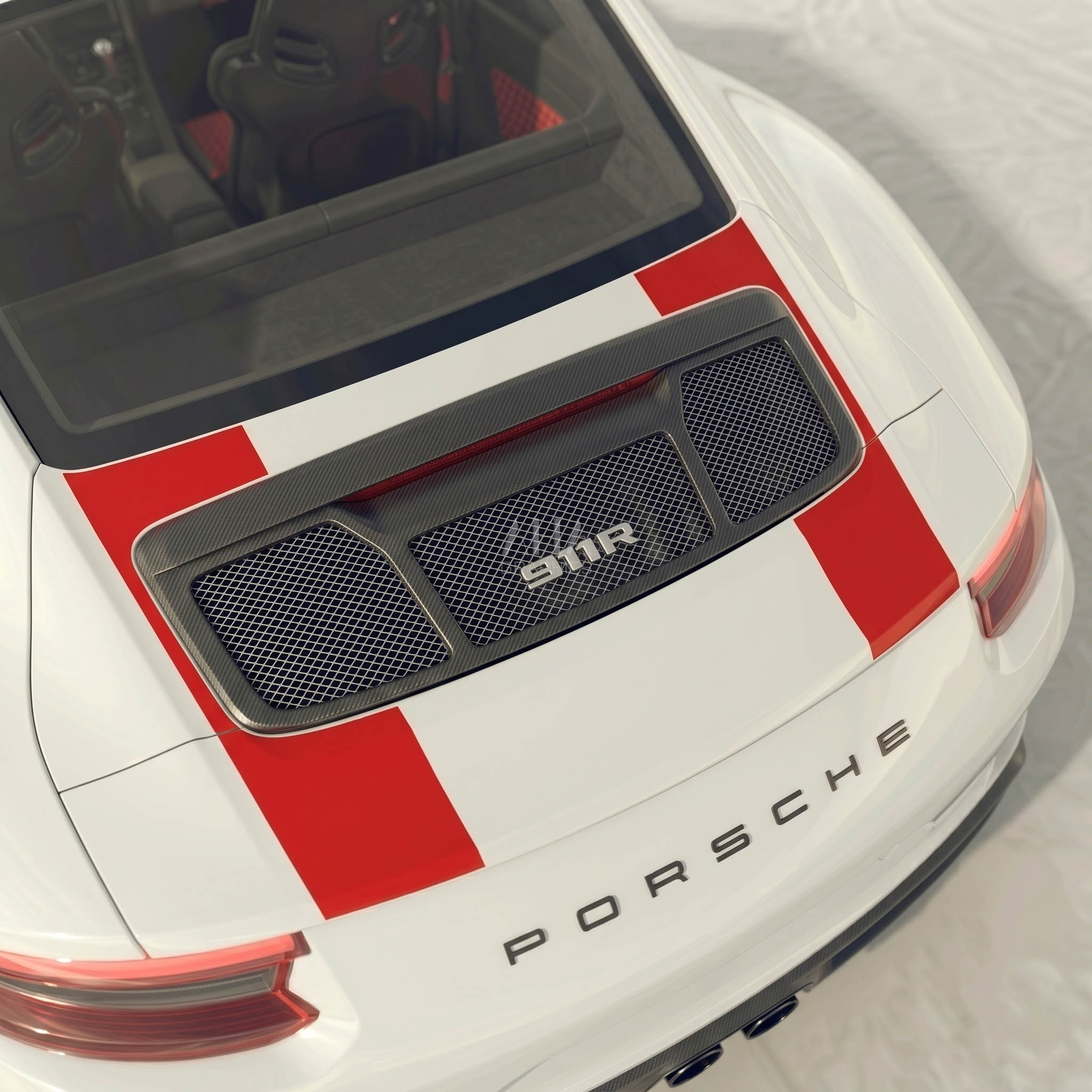 991 911R GT3 Touring Center Stripes Decals