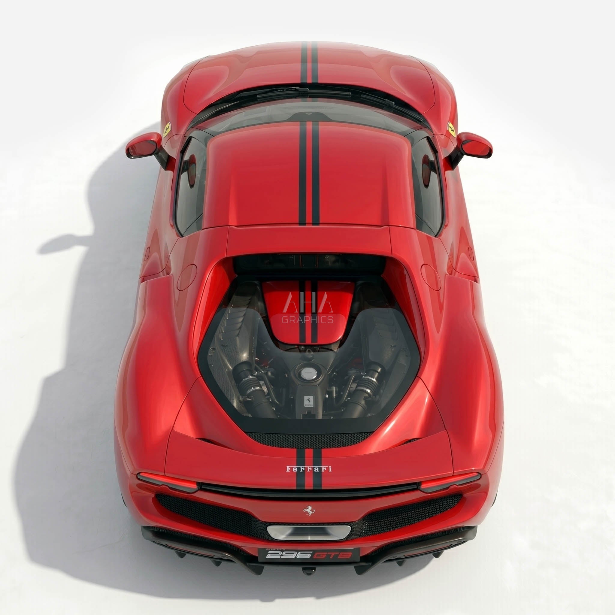 Ferrari 296 GTB Center Stripes Decals