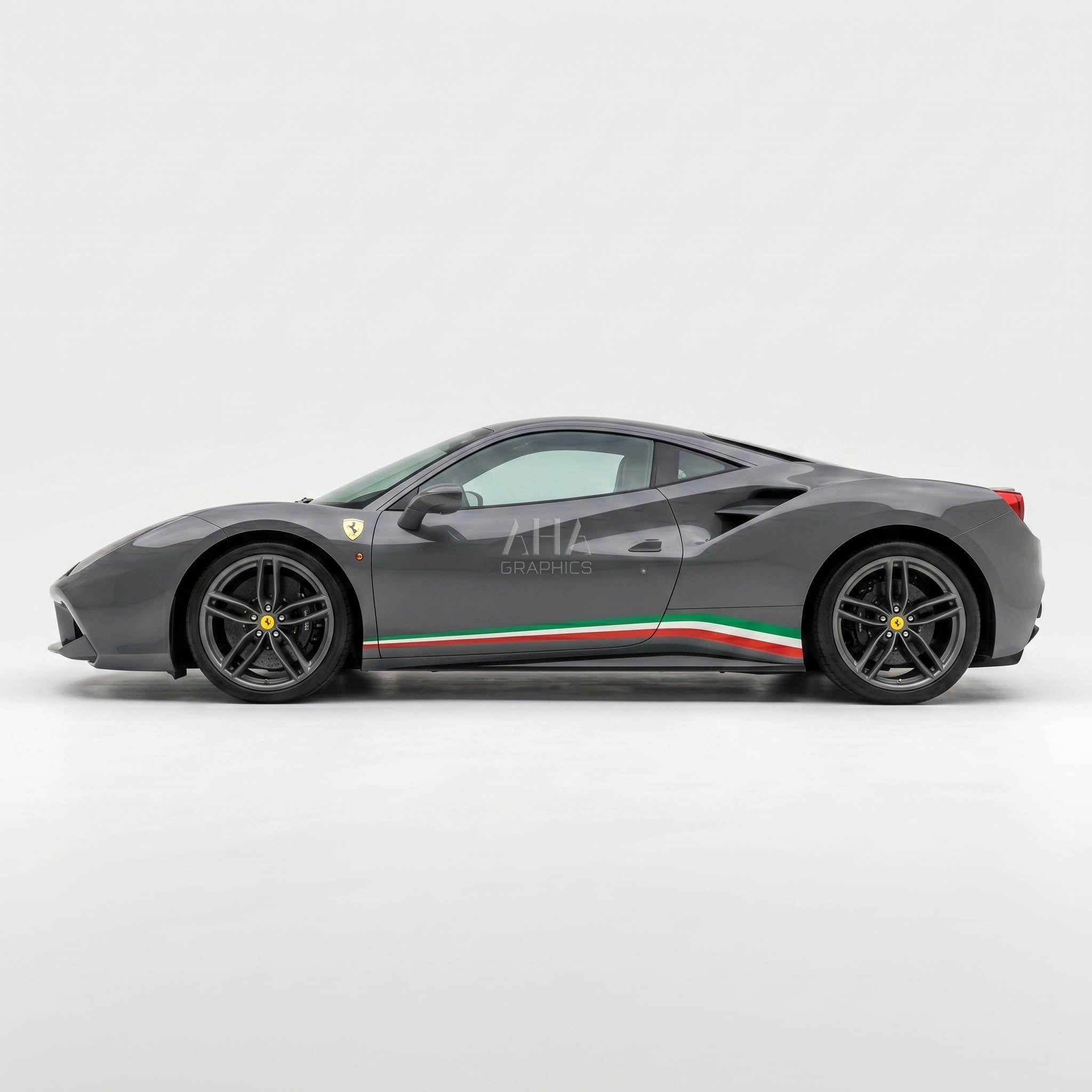 Ferrari 488 GTB Italian Side Stripes Decals