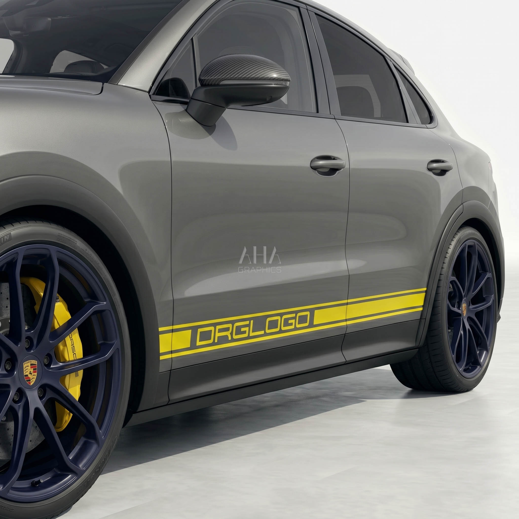 9YB Cayenne Turbo Gt Side Stripes Decals