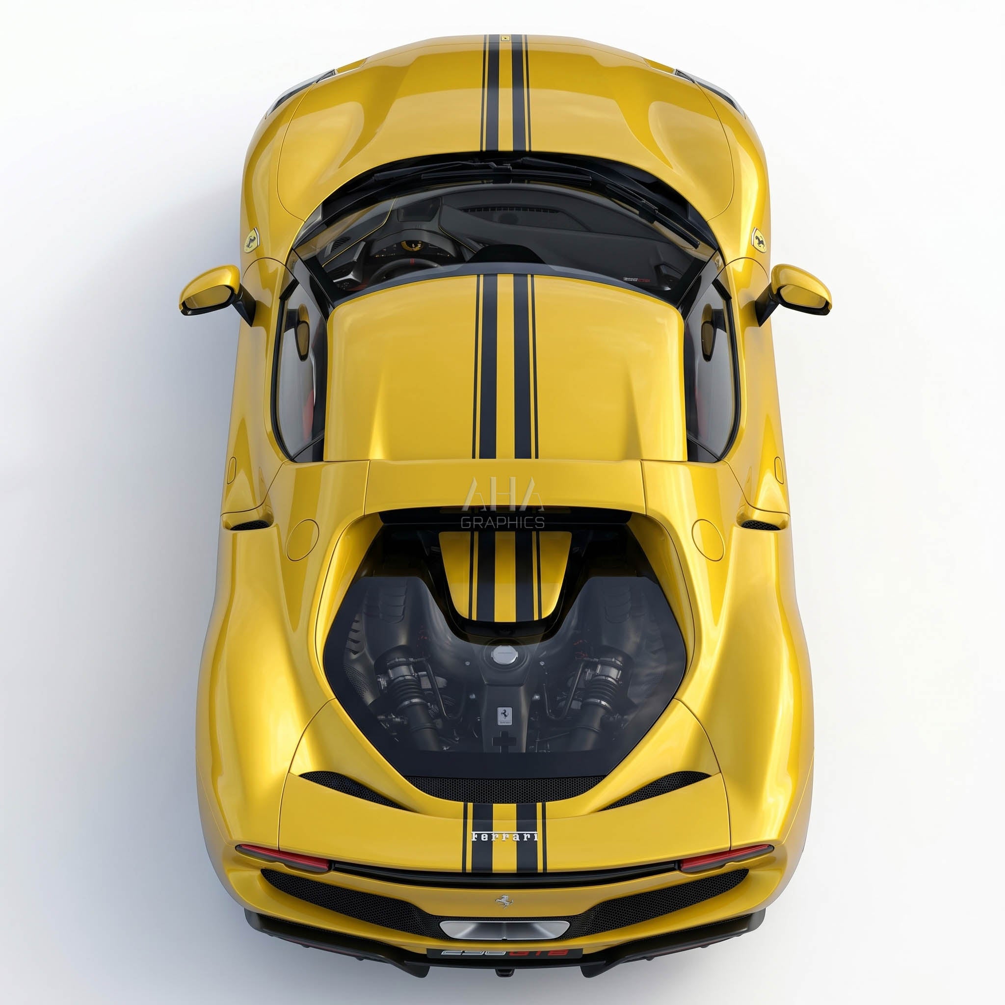 Ferrari 296 GTB Center Stripes Decals