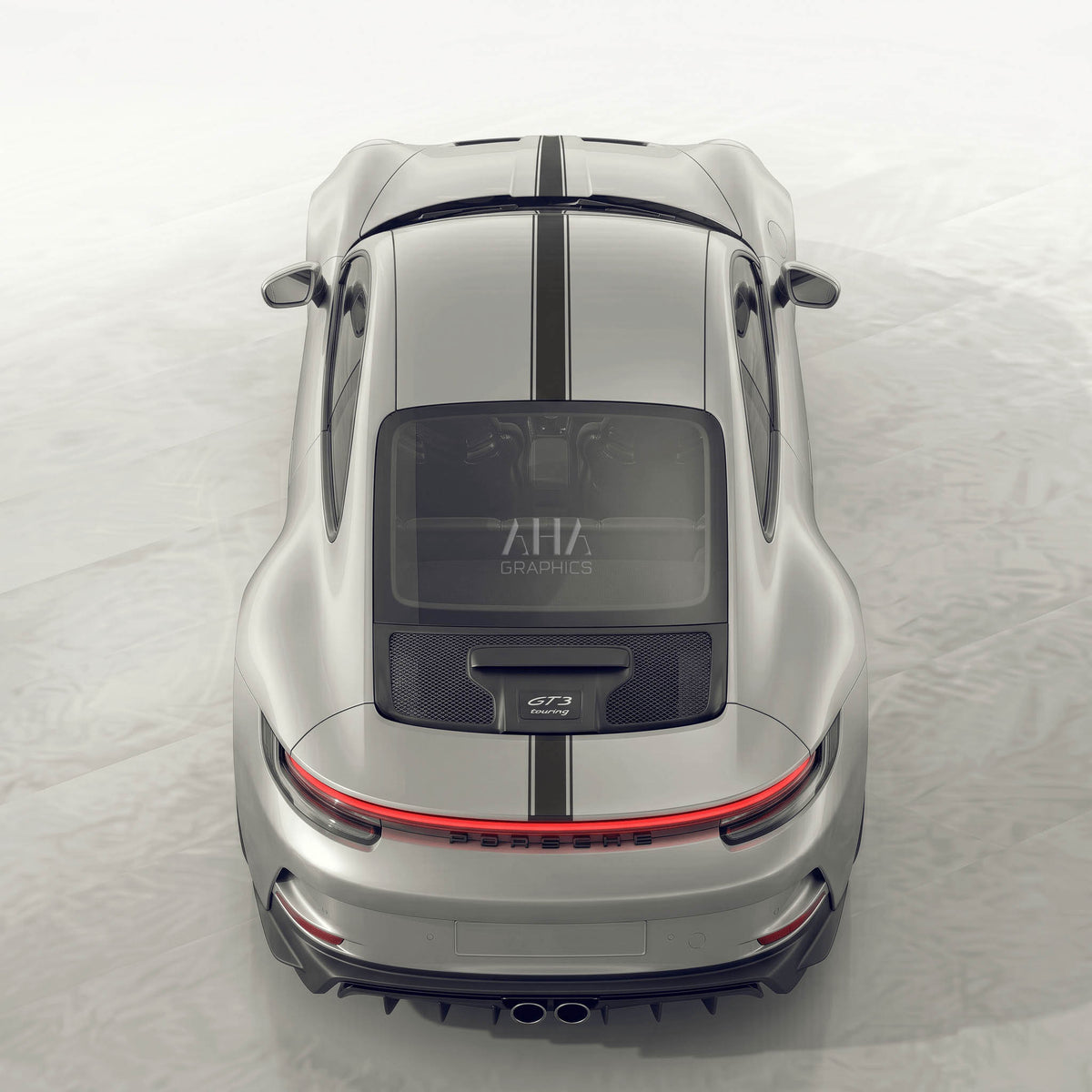 992 GT3 Touring Center Stripes Decals