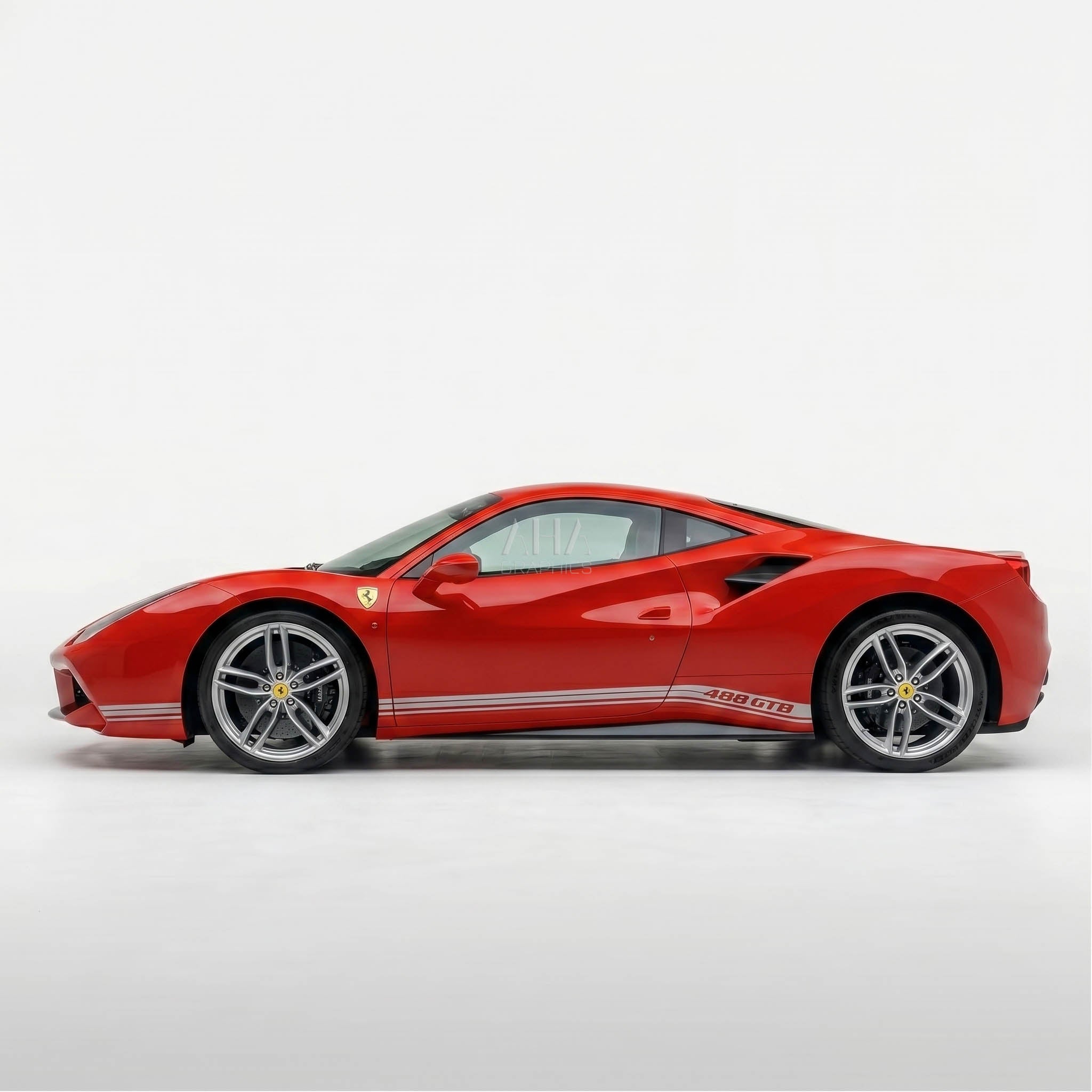 Ferrari 488 GTB Side Stripes Decals