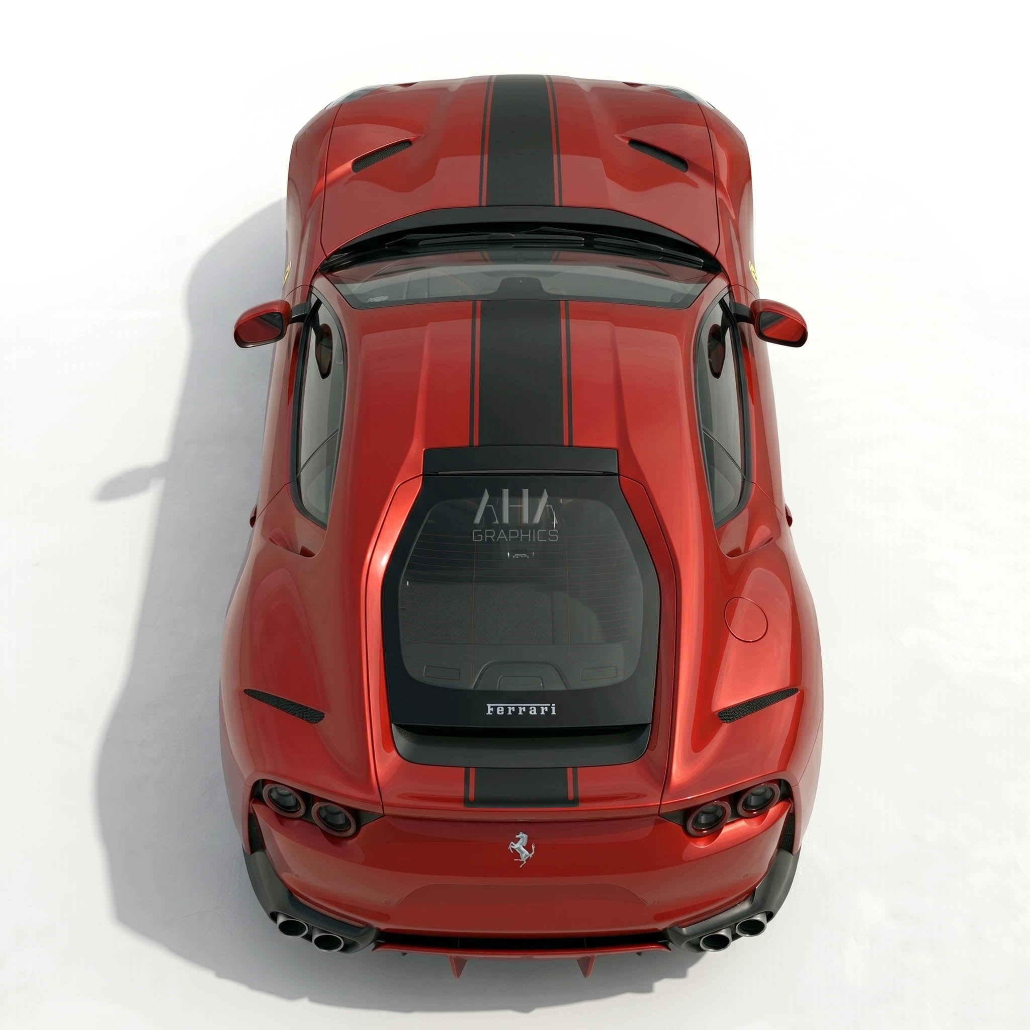 Ferrari 812 Superfast Center Stripes Decals