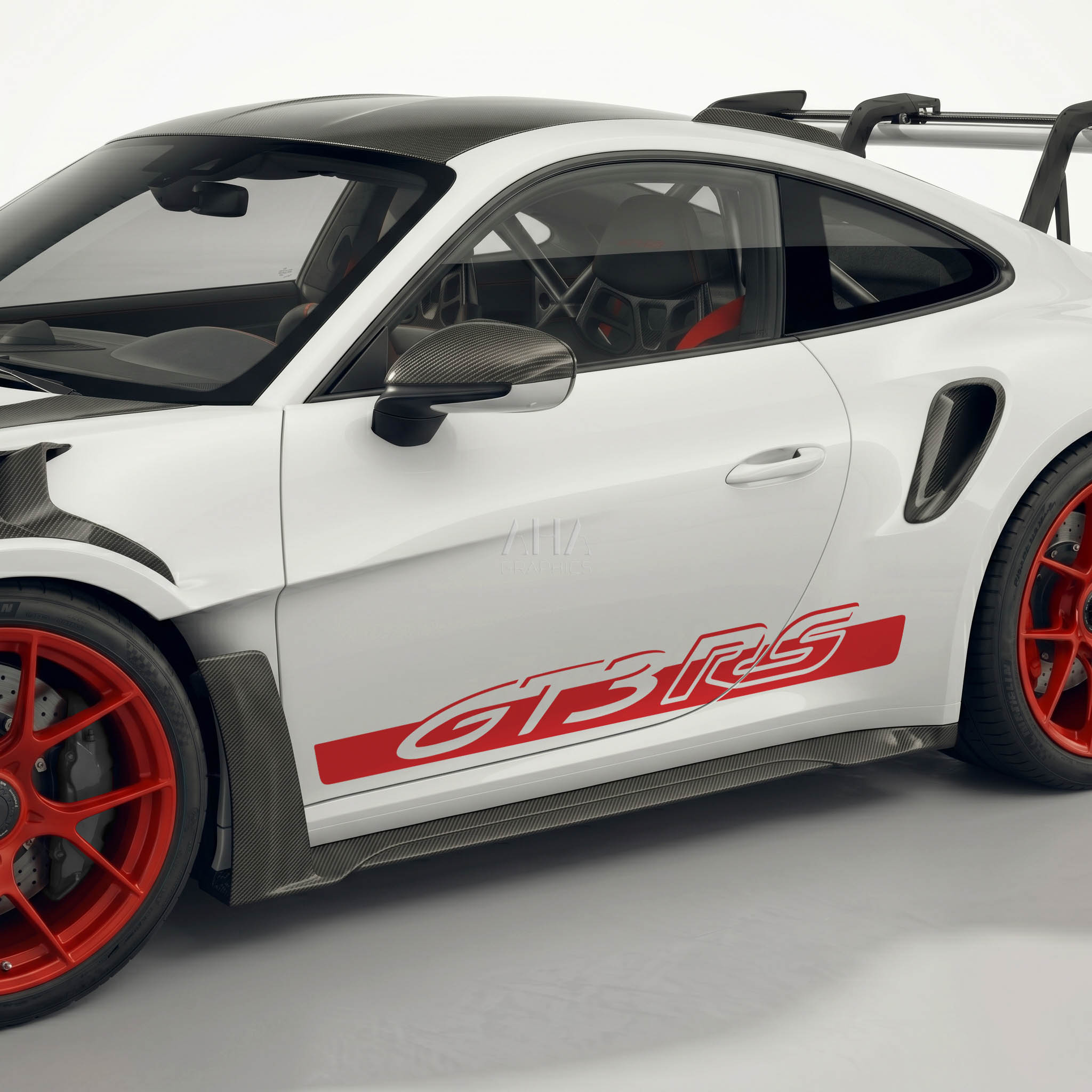 992 GT3 RS Side Stripes With Wing Decals