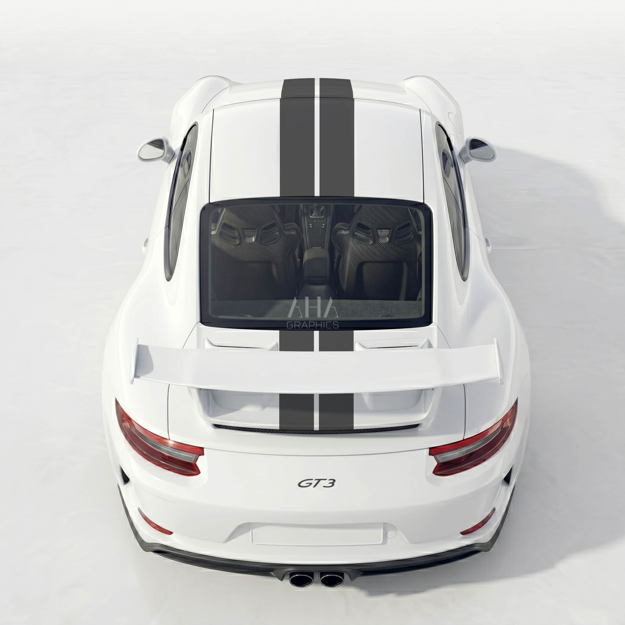 991 GT3 Center Stripes Decals