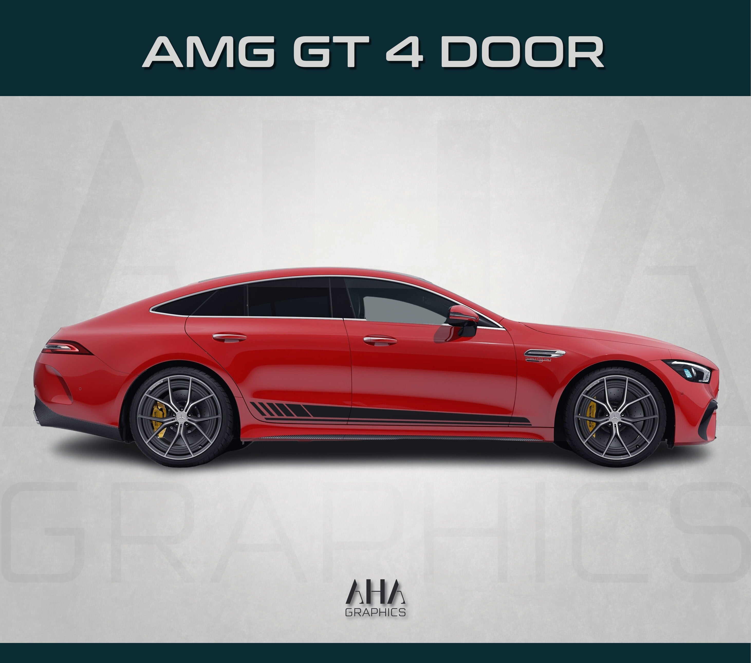 Side Stripes Decals for Mercedes AMG GT63 4 Door Coupe