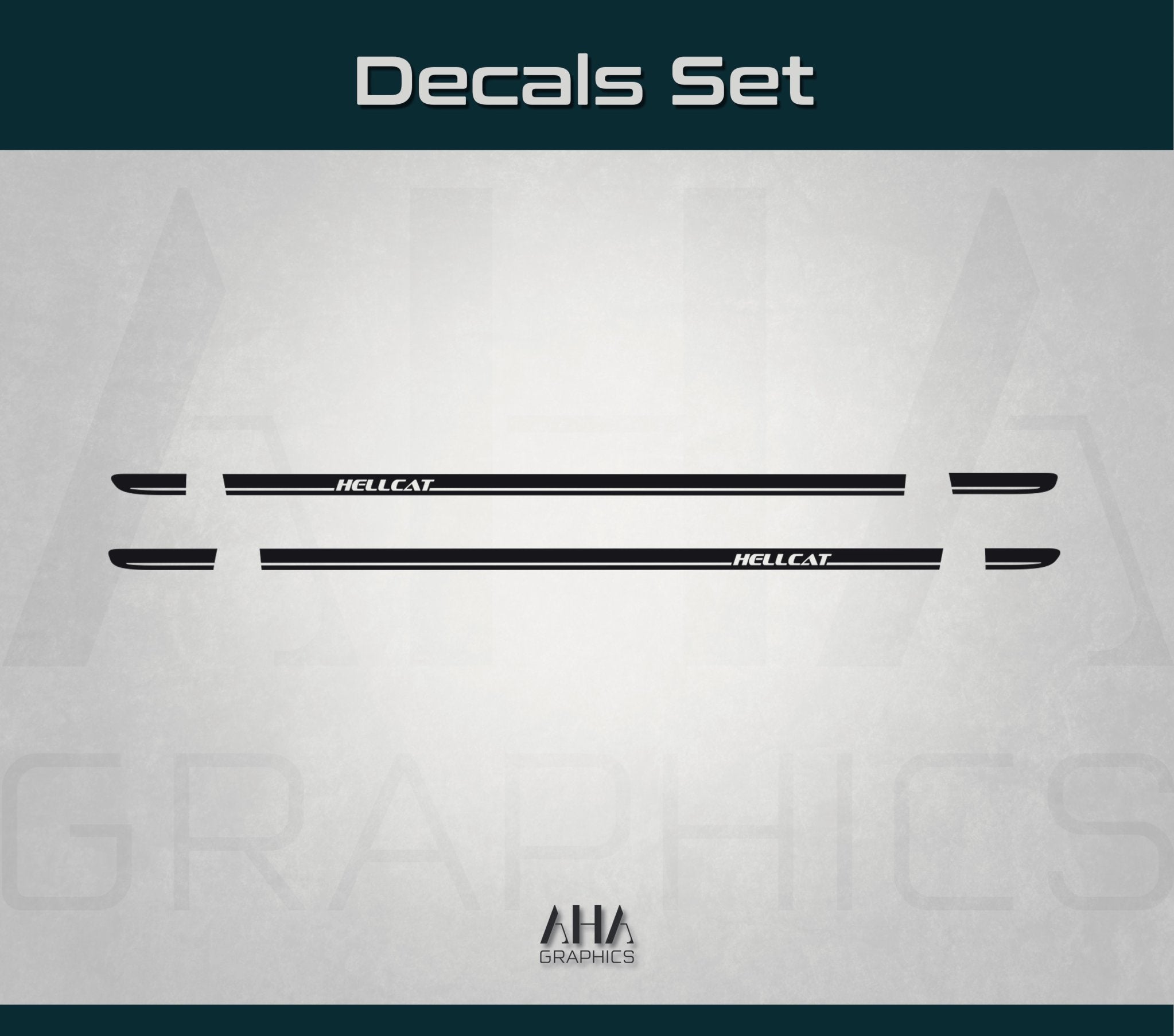 Side Stripes Decals for Dodge Challenger Hellcat