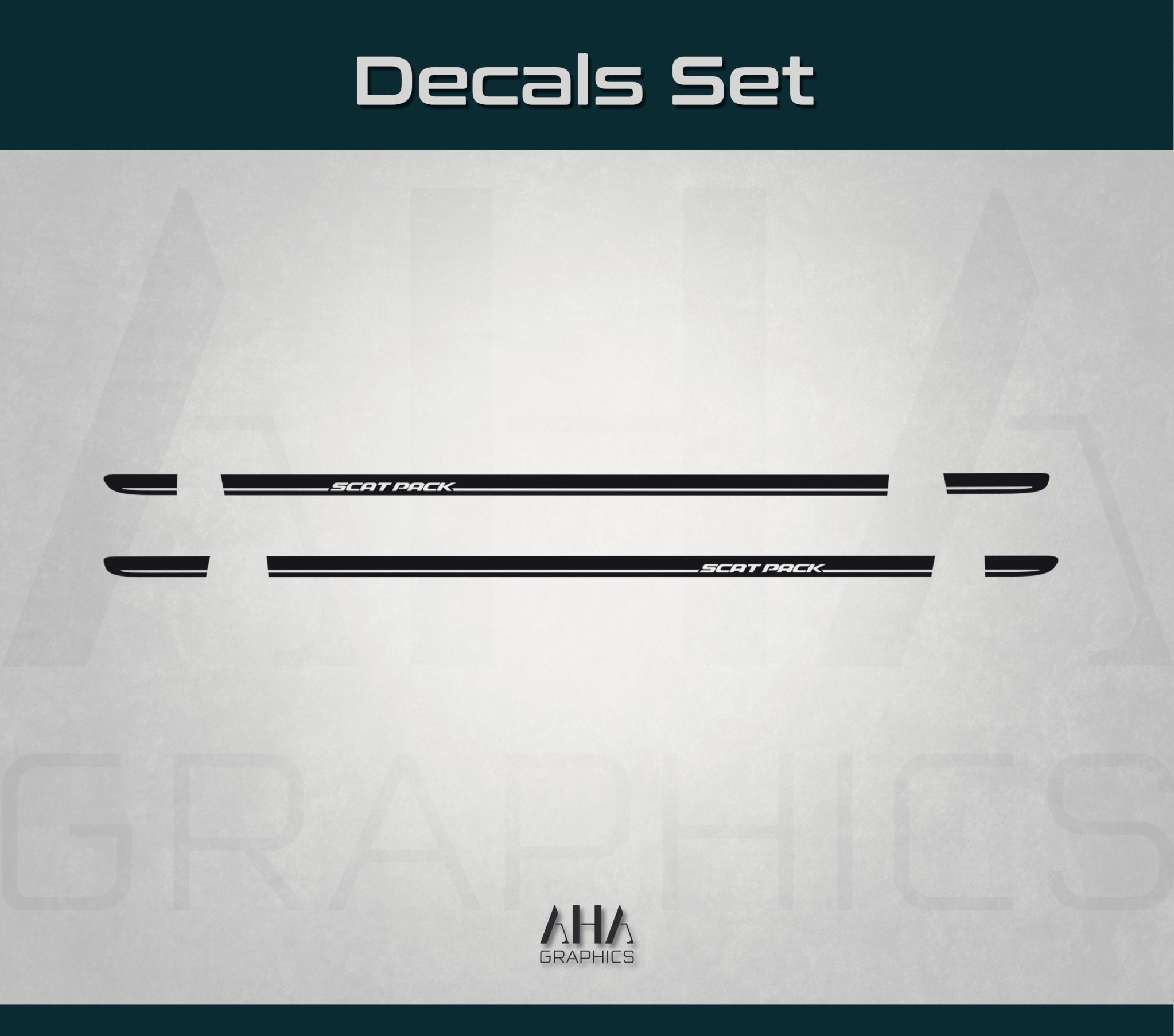 Side Stripes Decals for Dodge Challenger Scat Pack