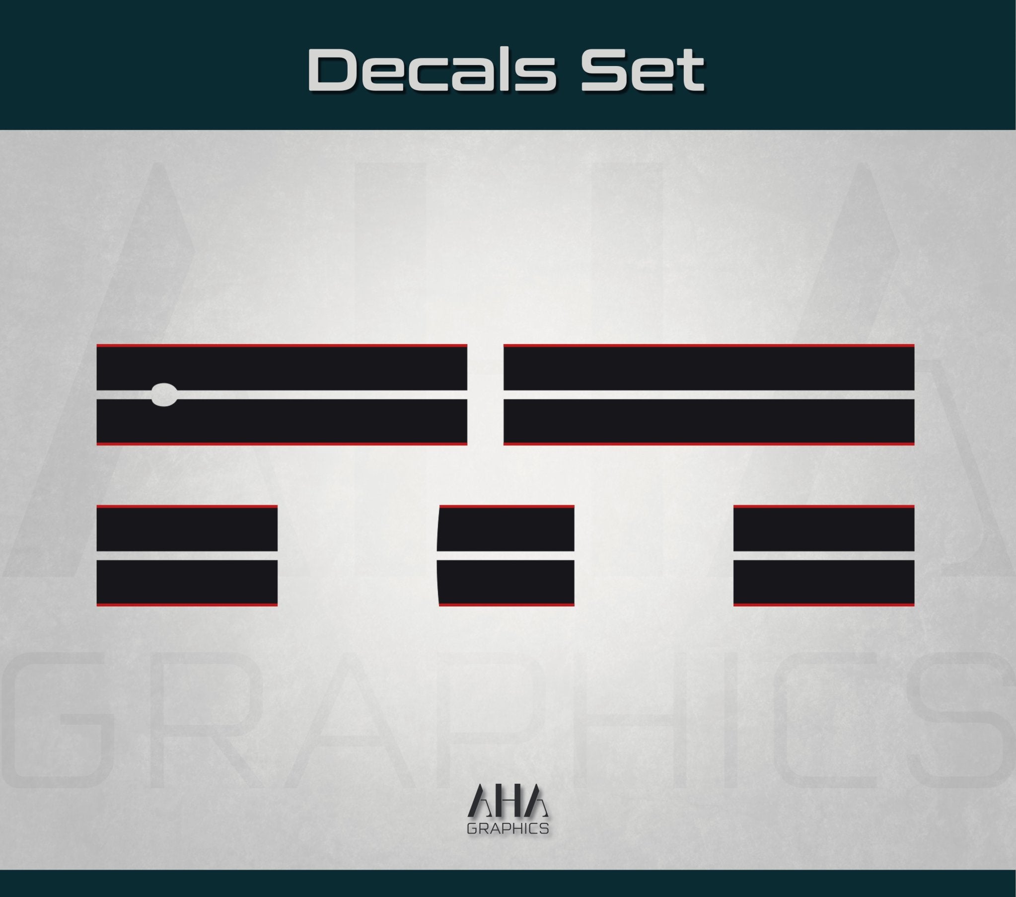 Center Stripes Decals for Ford Mustang Shelby Shelby GT 5.0 Cobra