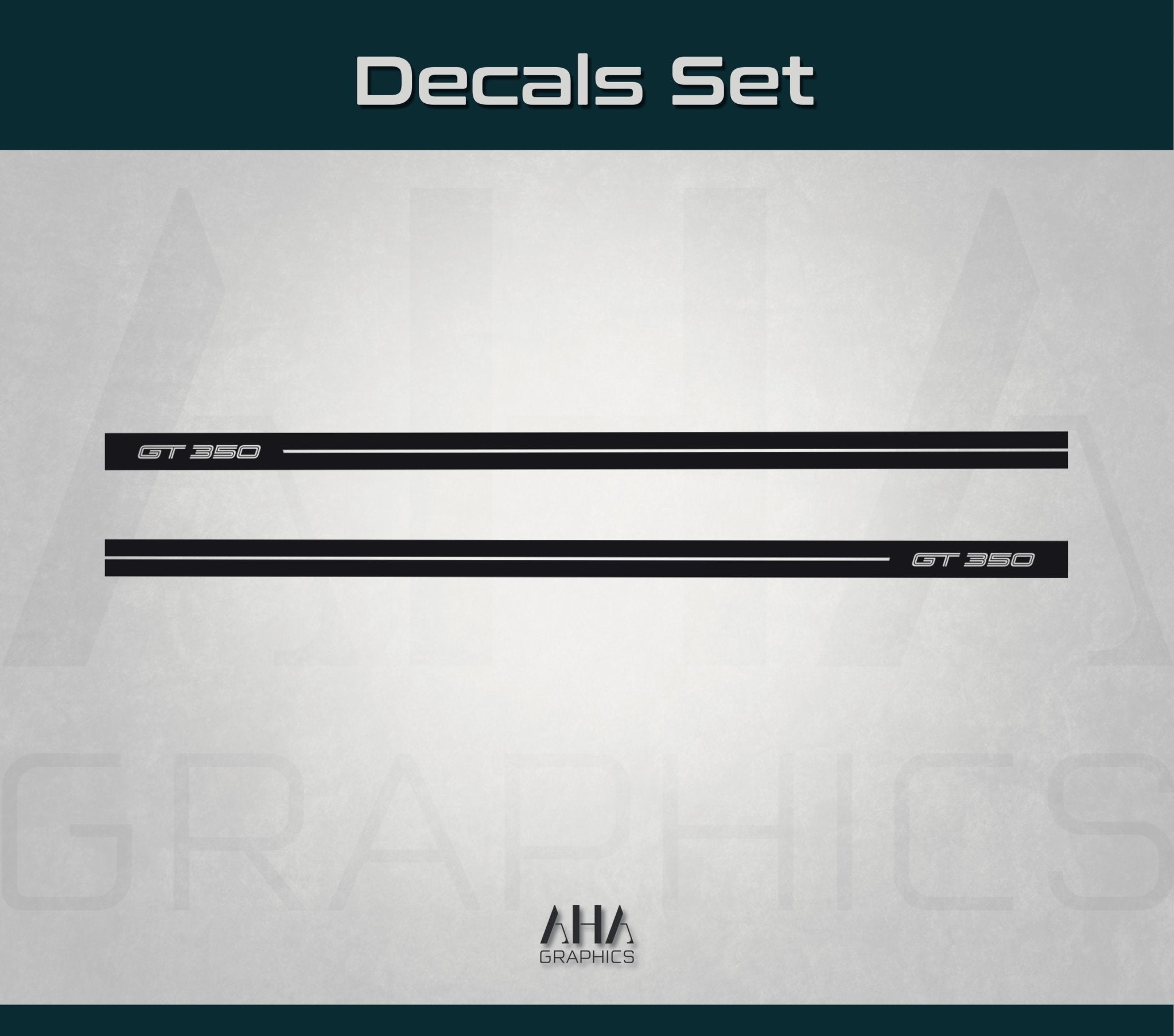 Side Stripes Decals for Ford Mustang Shelby GT 350 GT 5.0 Cobra
