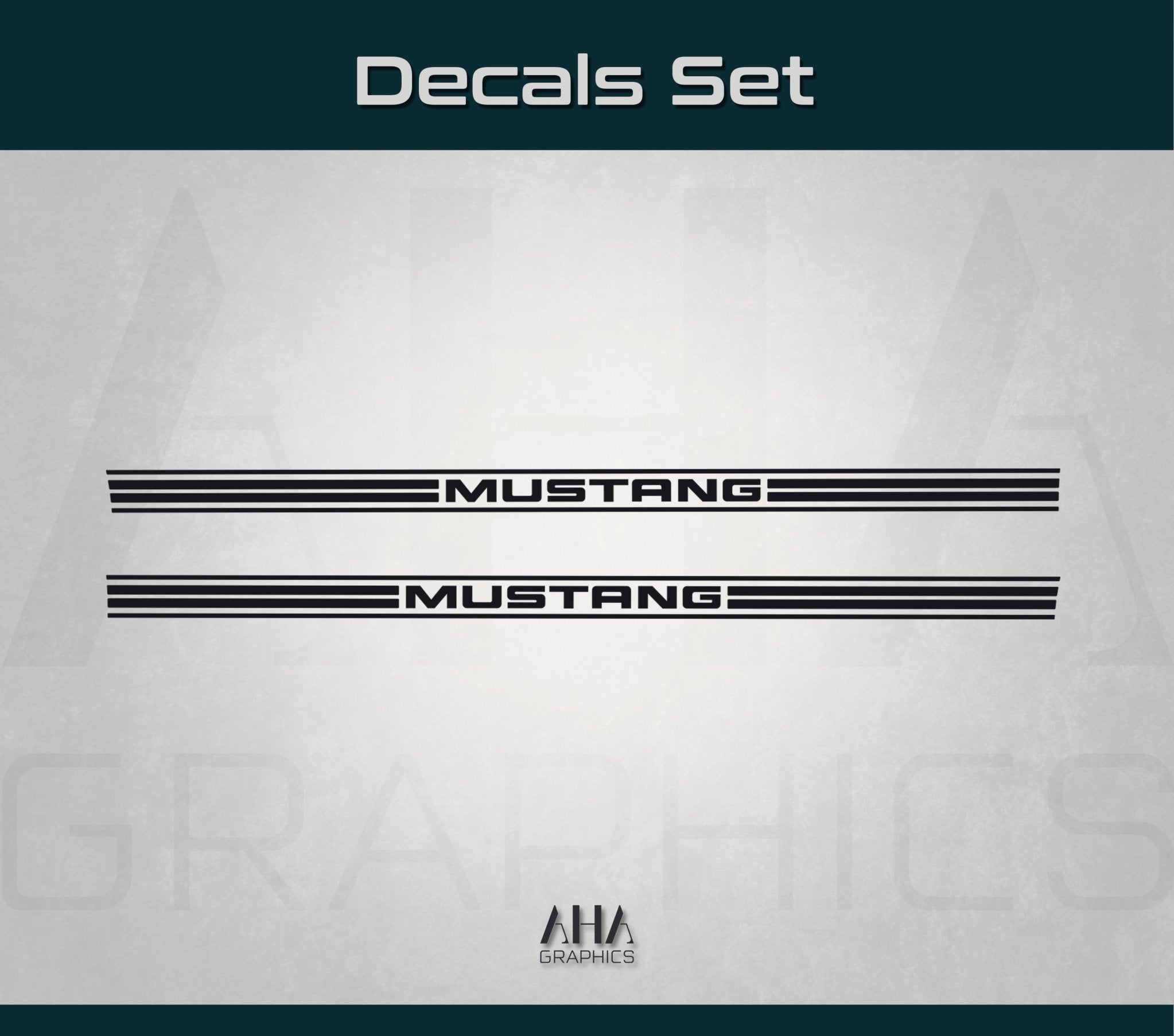 Side Stripes Decals for Ford Mustang Shelby GT 5.0 Cobra