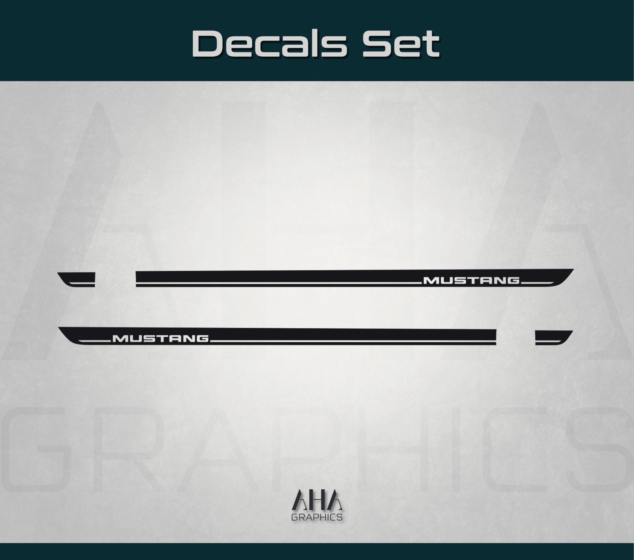 Side Stripes Decals for Ford Mustang Shelby GT 5.0 Cobra