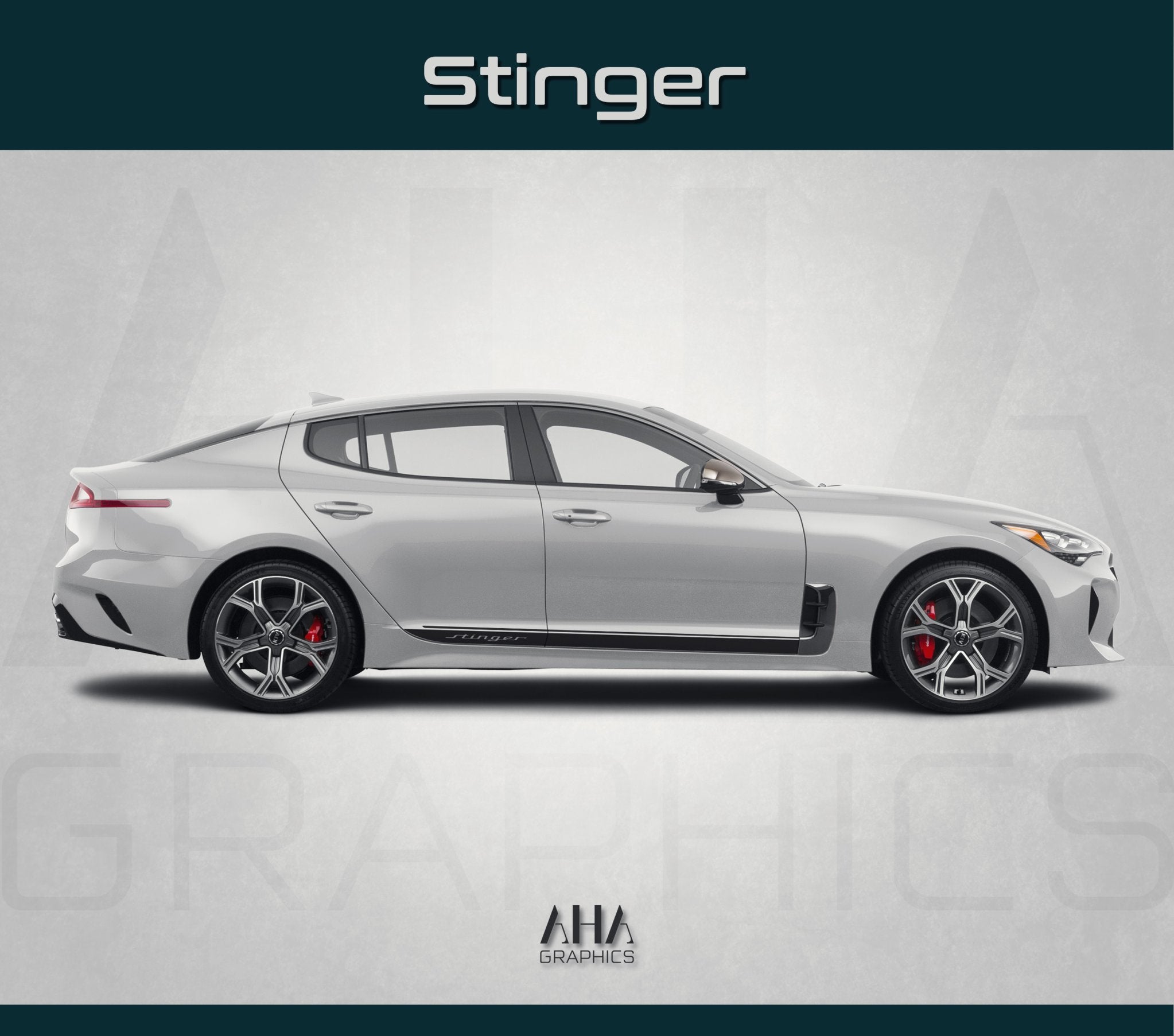 KIA Stinger GT Side Stripes Decals