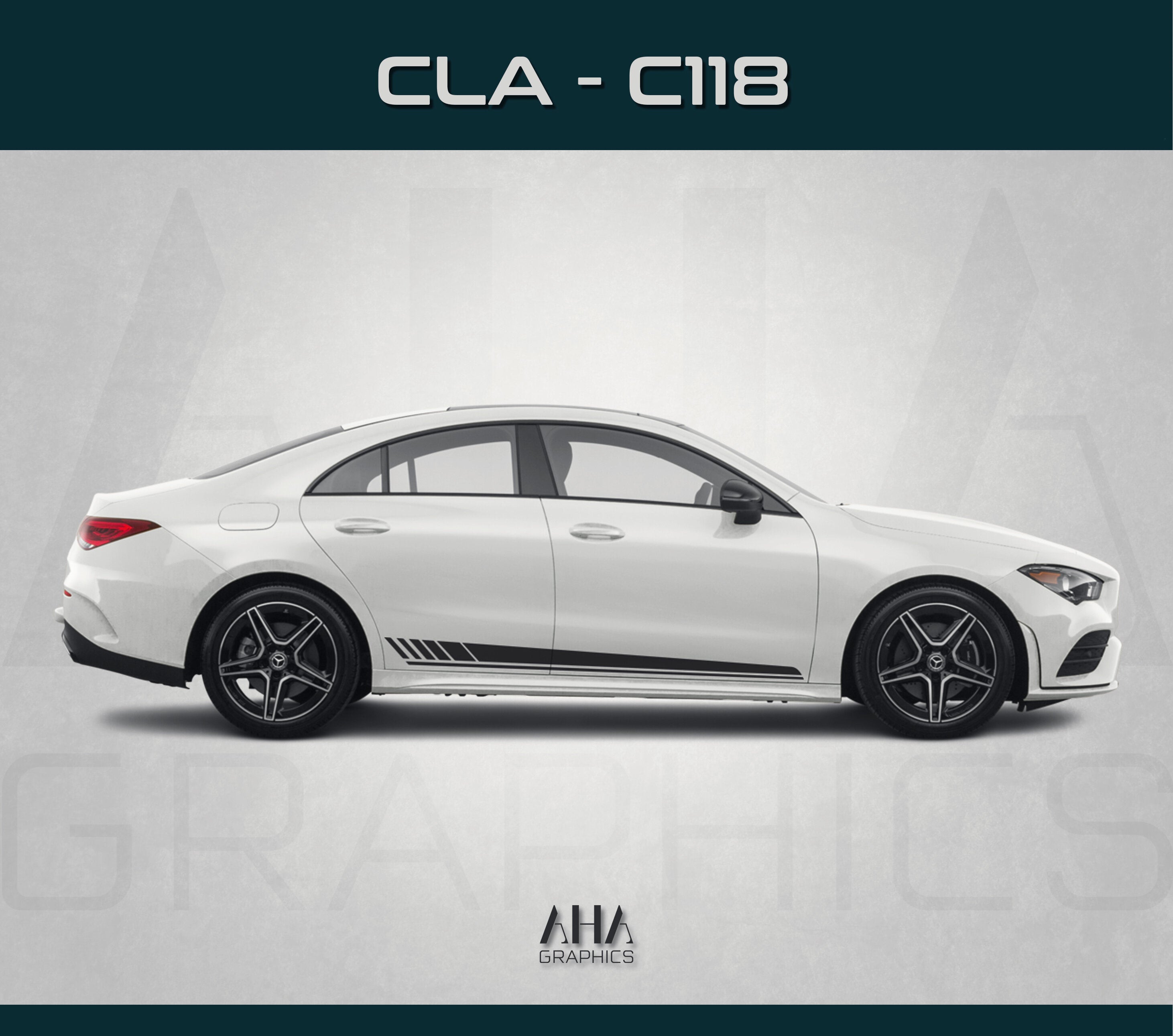 Side Stripes Decals for Mercedes CLA C118