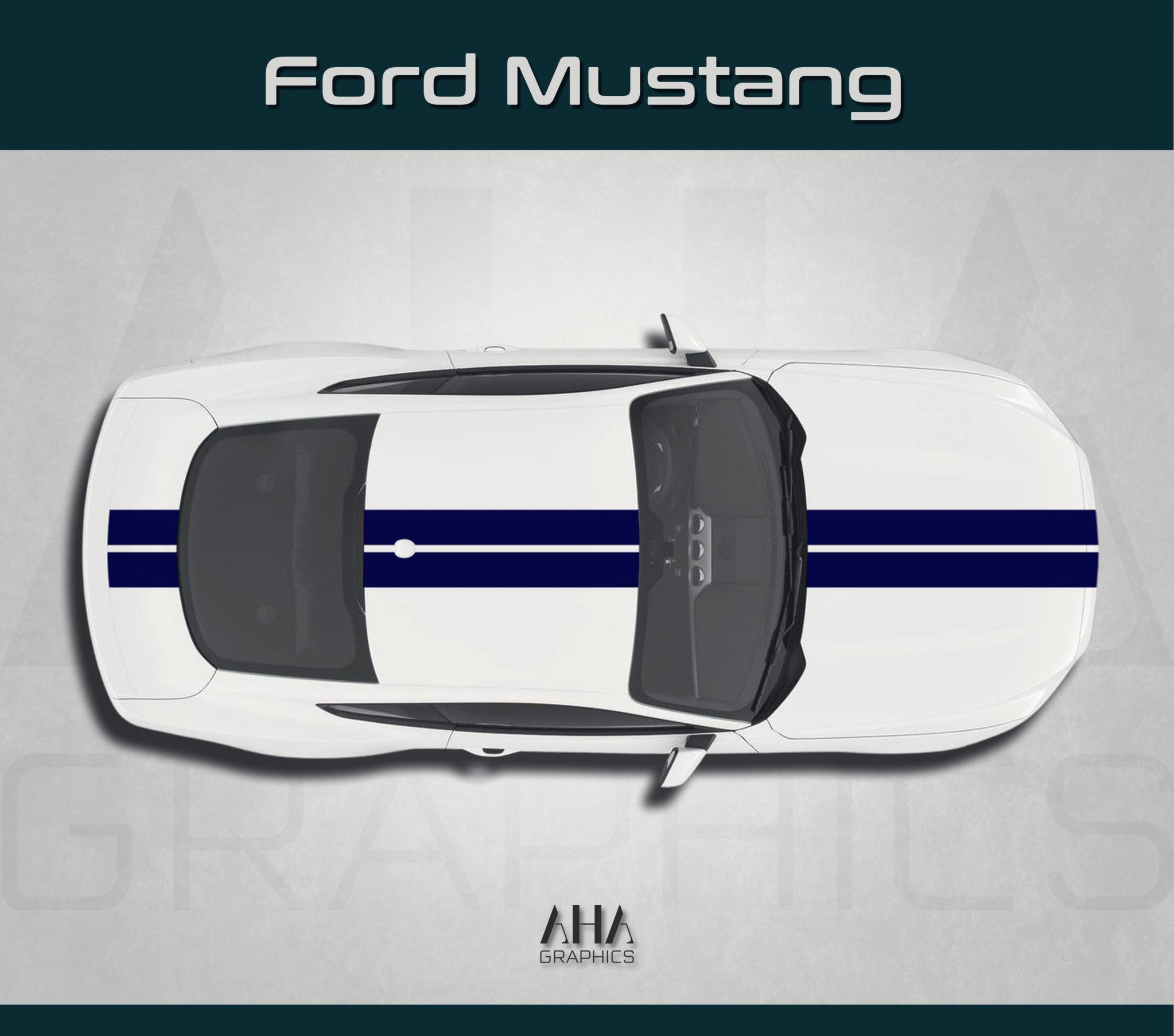 Center Stripes Decals for Ford Mustang Shelby GT 5.0 Cobra