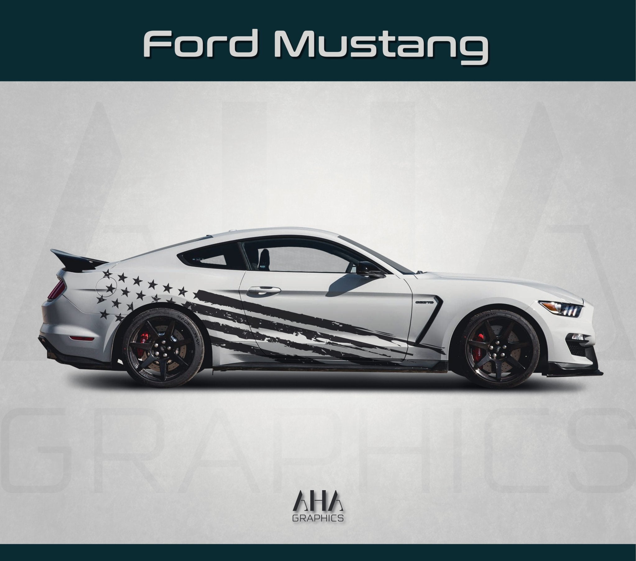 American Flag Side Graphic Decals for Ford Mustang Shelby GT350 GT Cobra