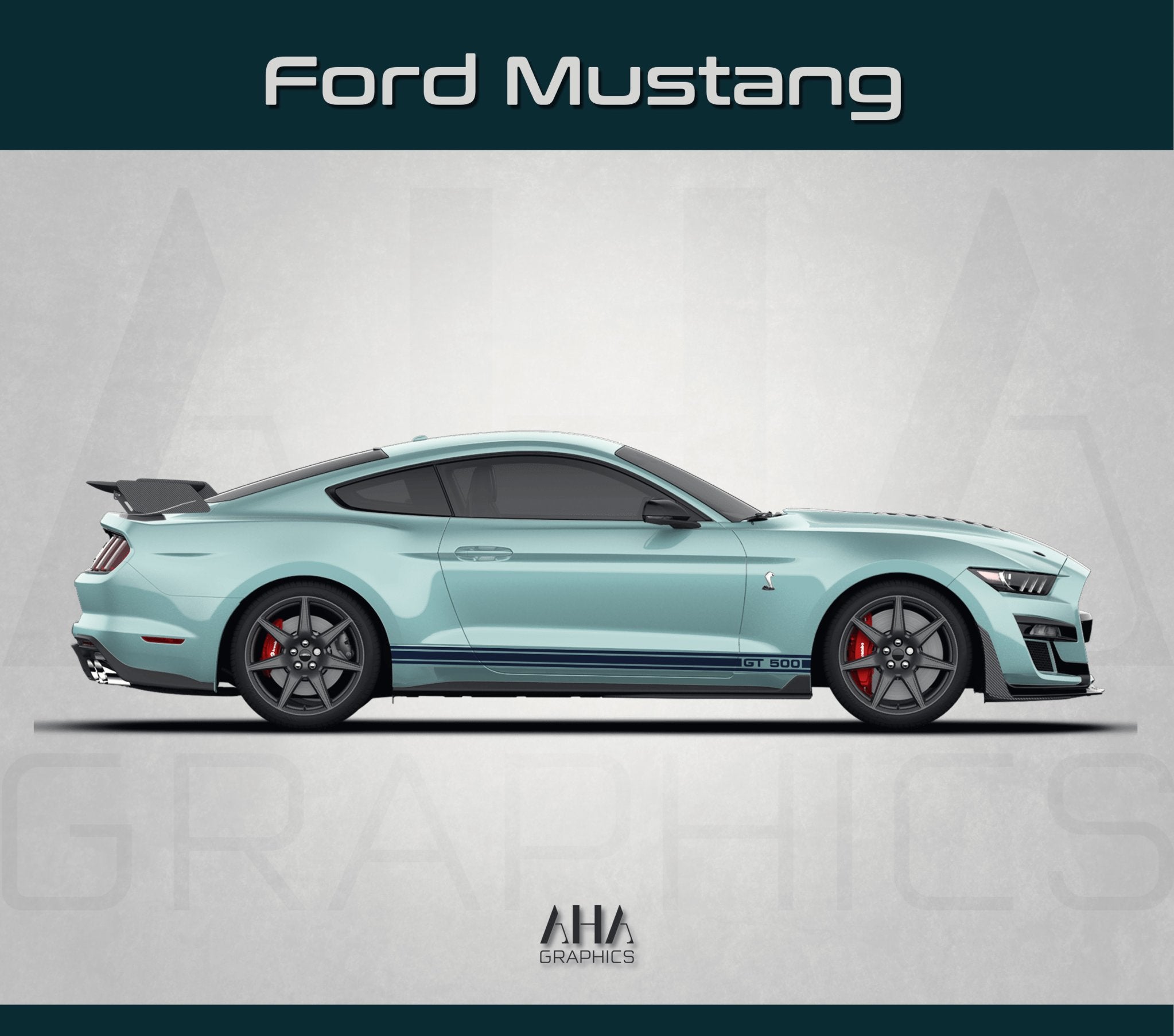 Side Stripes Decals for Ford Mustang Shelby GT 500