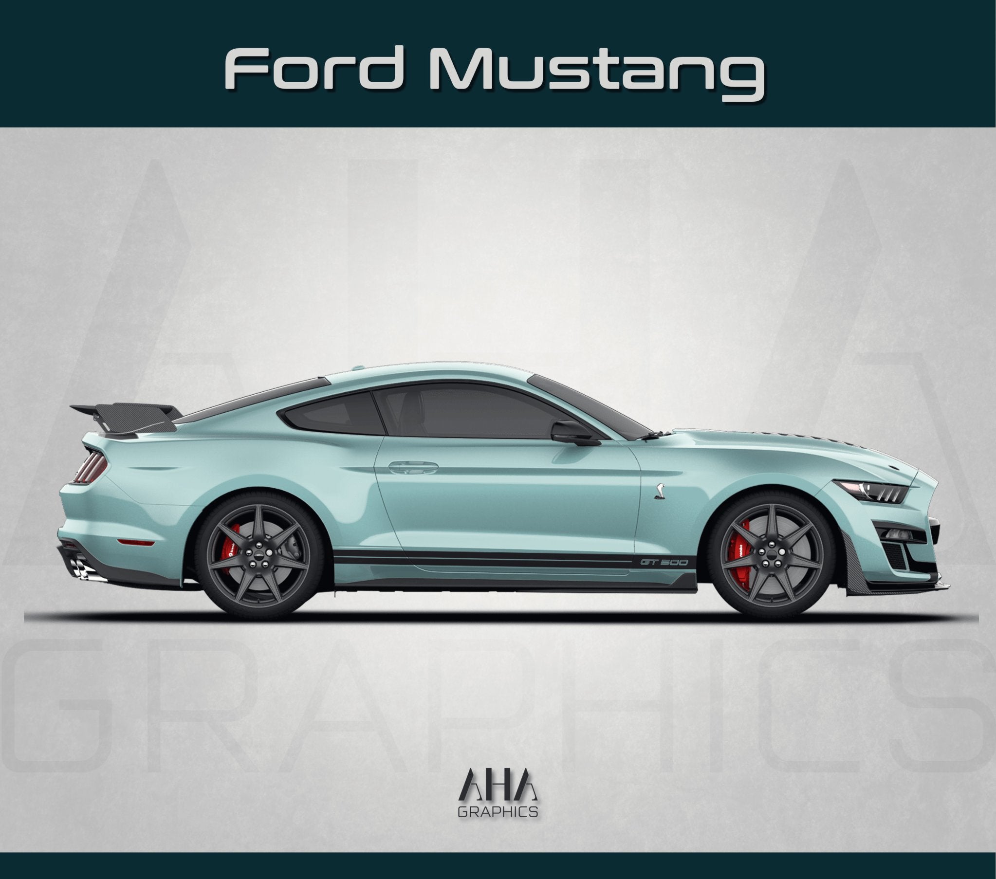 Side Stripes Decals for Ford Mustang Shelby GT 500