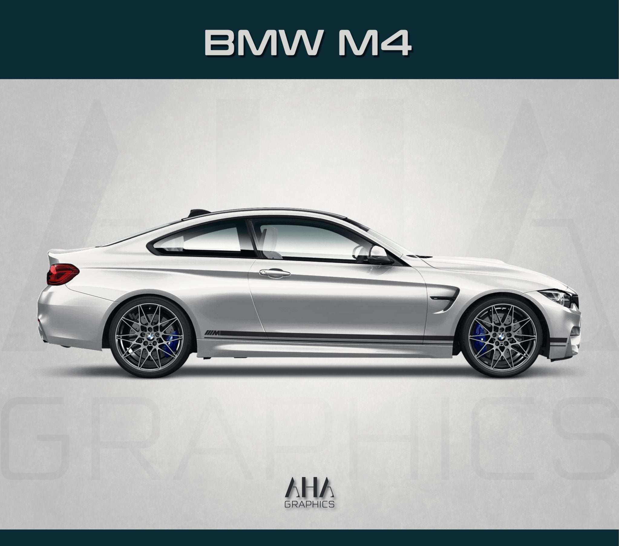 Side Stripes Decals for BMW M4 M Power M Performance Side Graphics