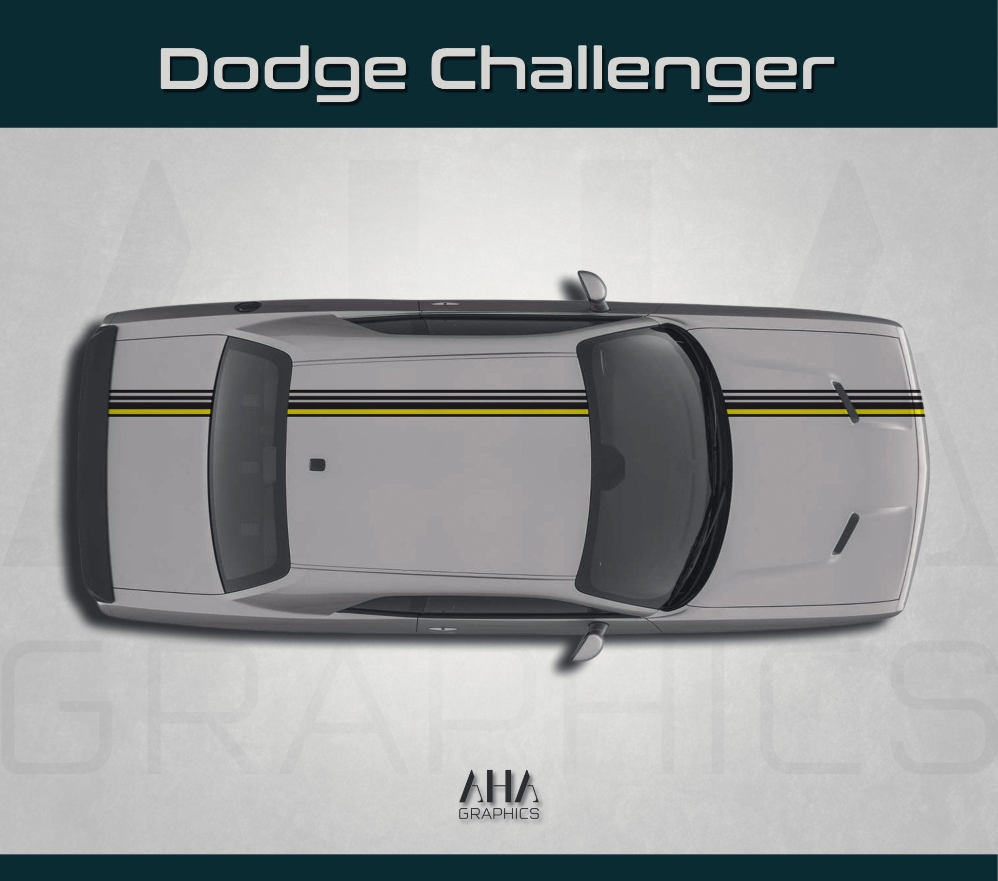 Center Stripes Decals for Dodge Challenger Racing Stripes