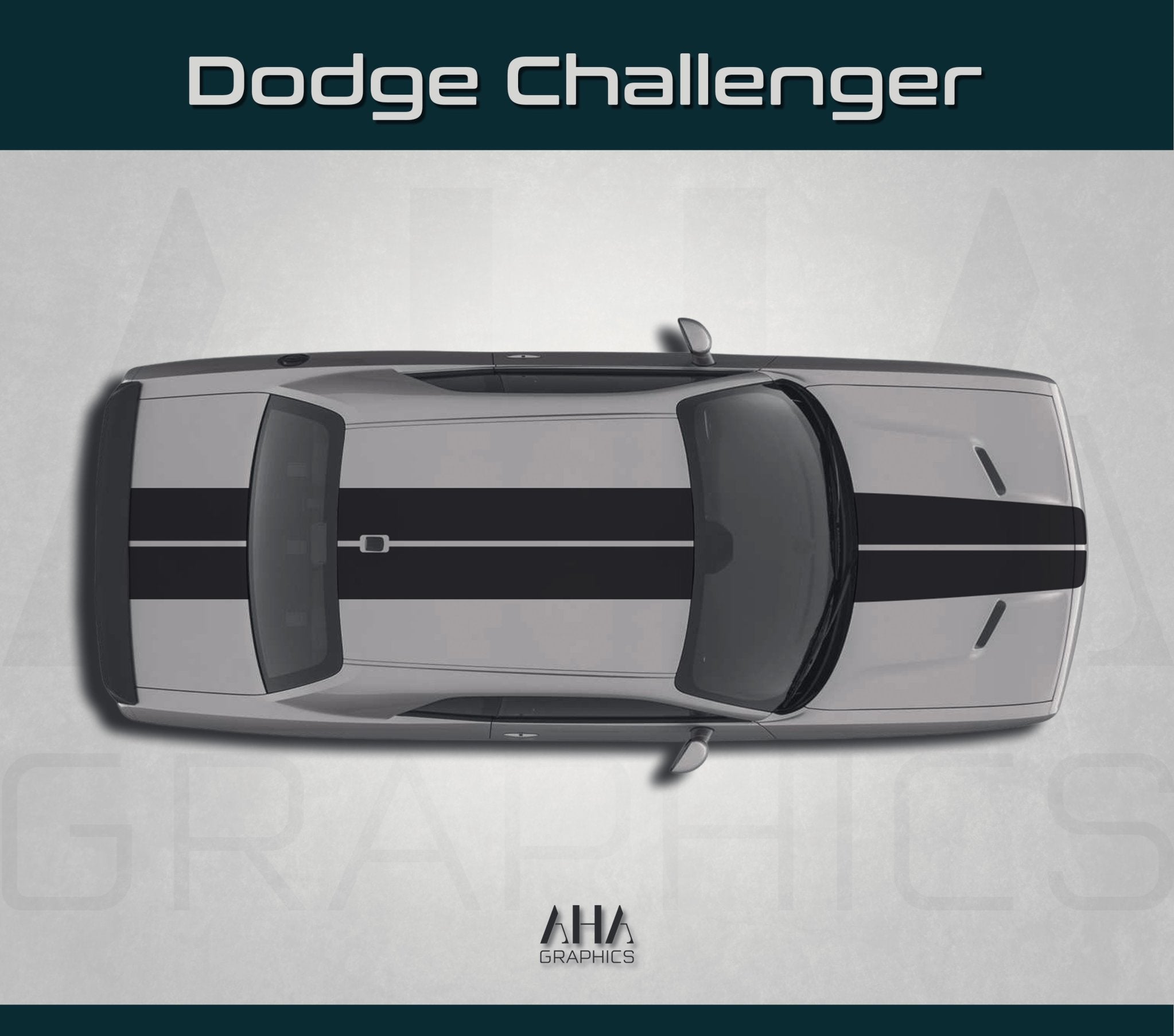 Center Stripes Decals for Dodge Challenger Racing Stripes