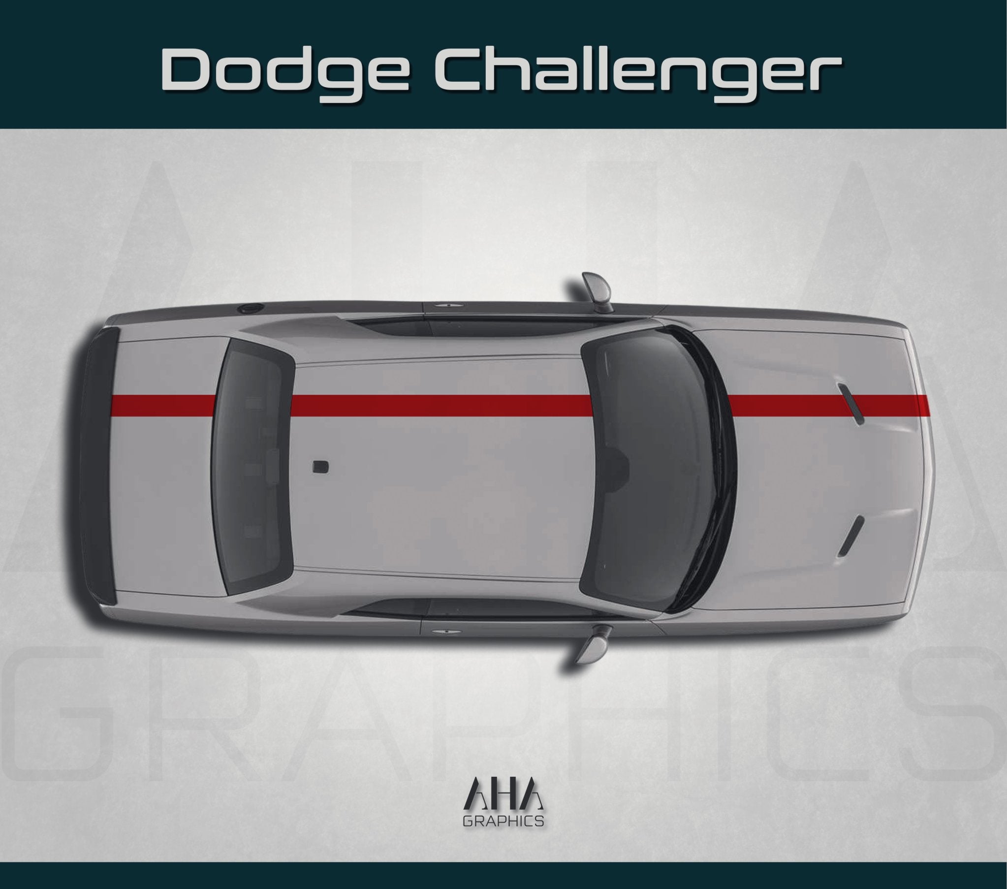 Center Stripes Decals for Dodge Challenger Racing Stripes