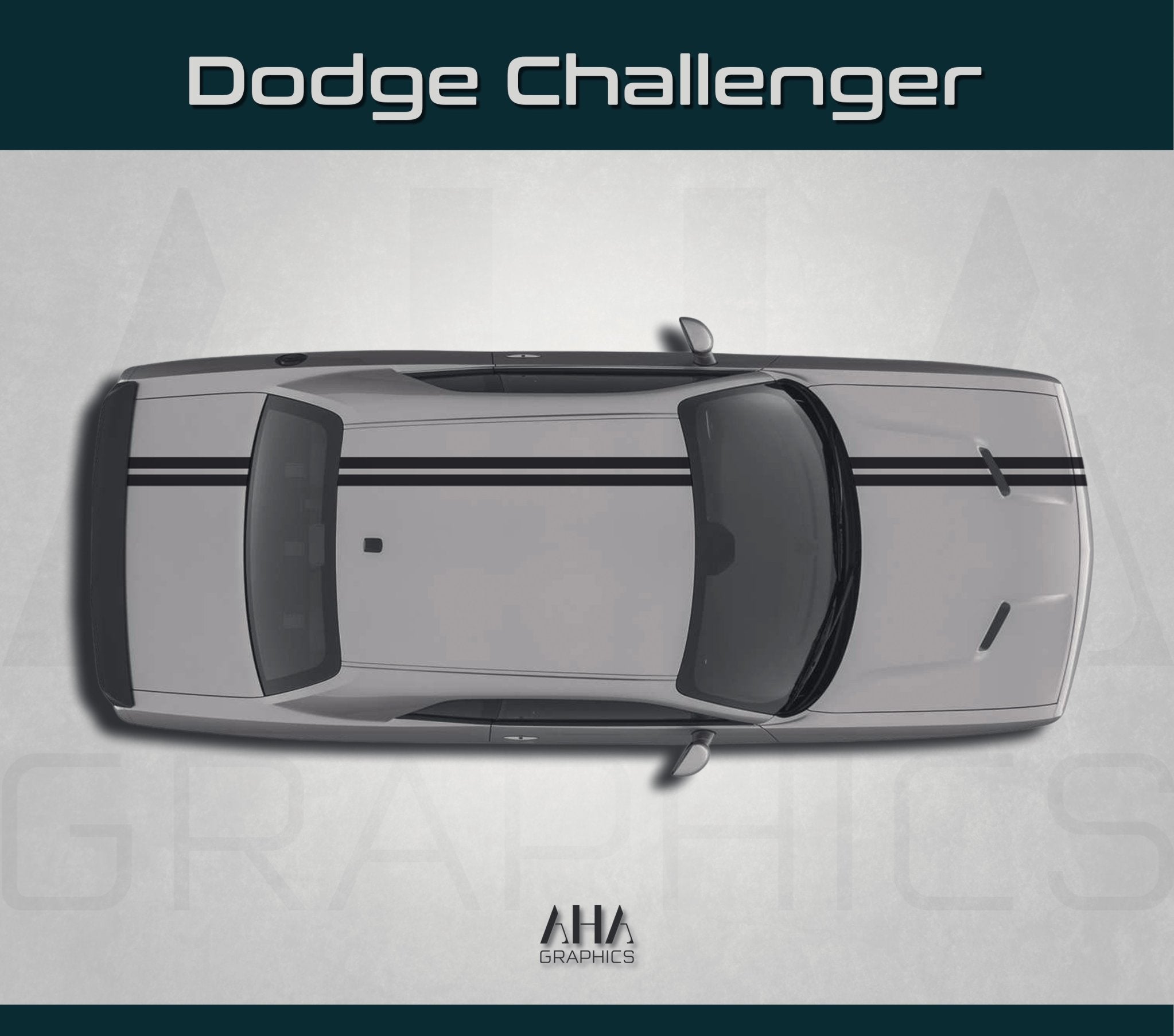 Center Stripes Decals for Dodge Challenger Racing Stripes