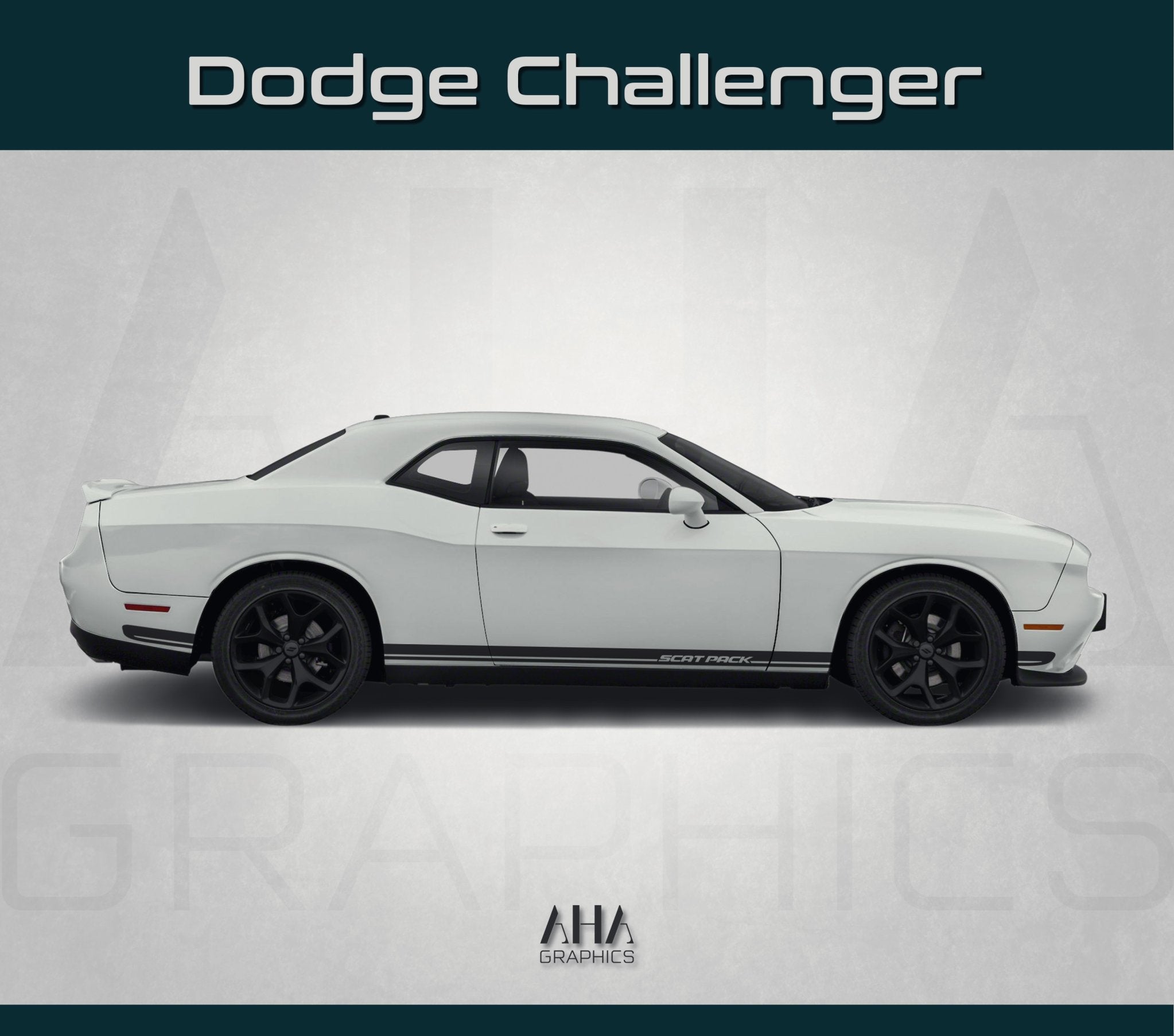 Side Stripes Decals for Dodge Challenger Scat Pack