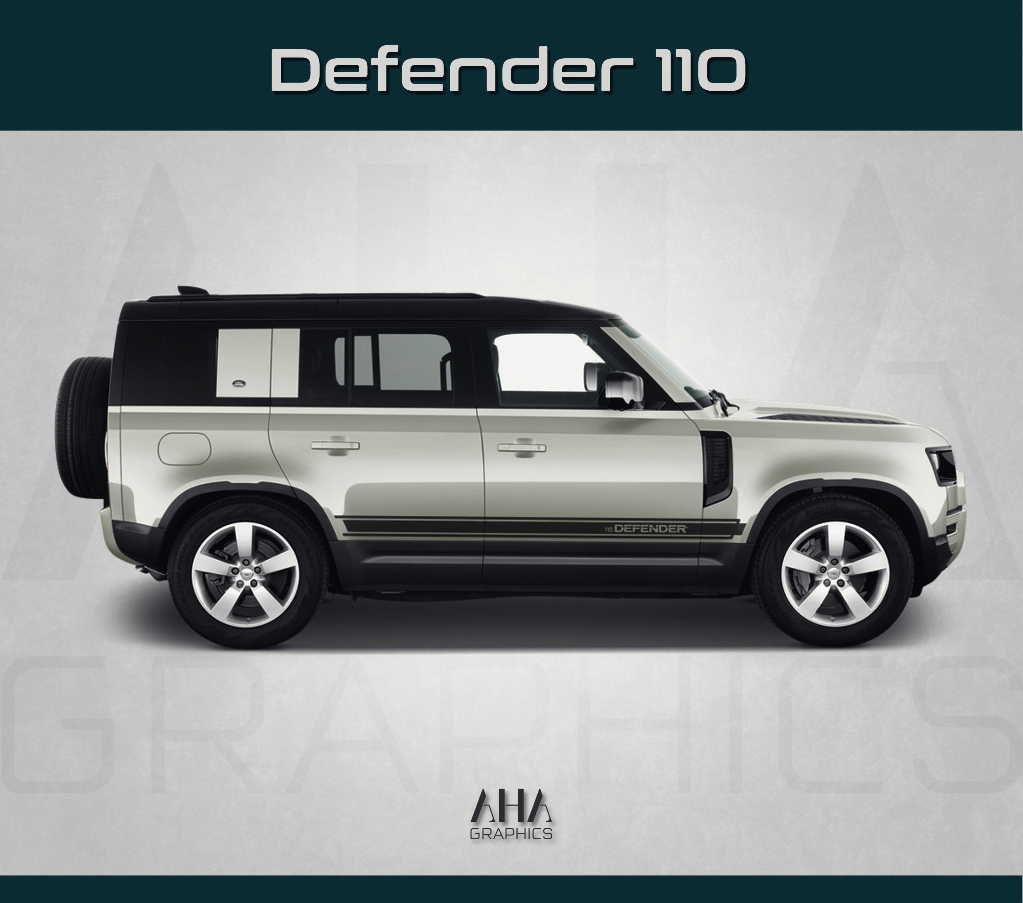 Side Stripes Decals for Land Rover Defender 110