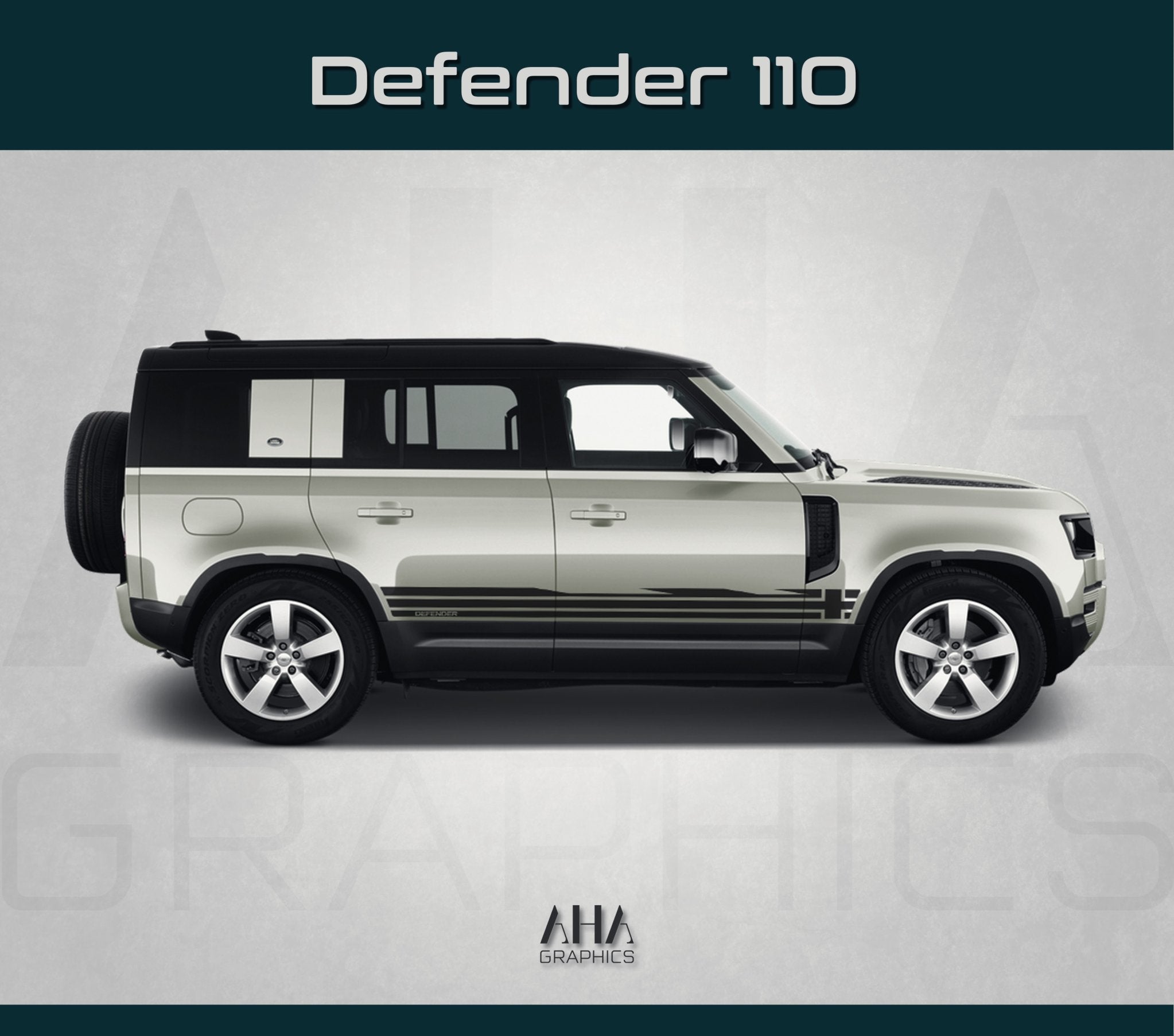 Side Stripes Decals for Land Rover Defender 110