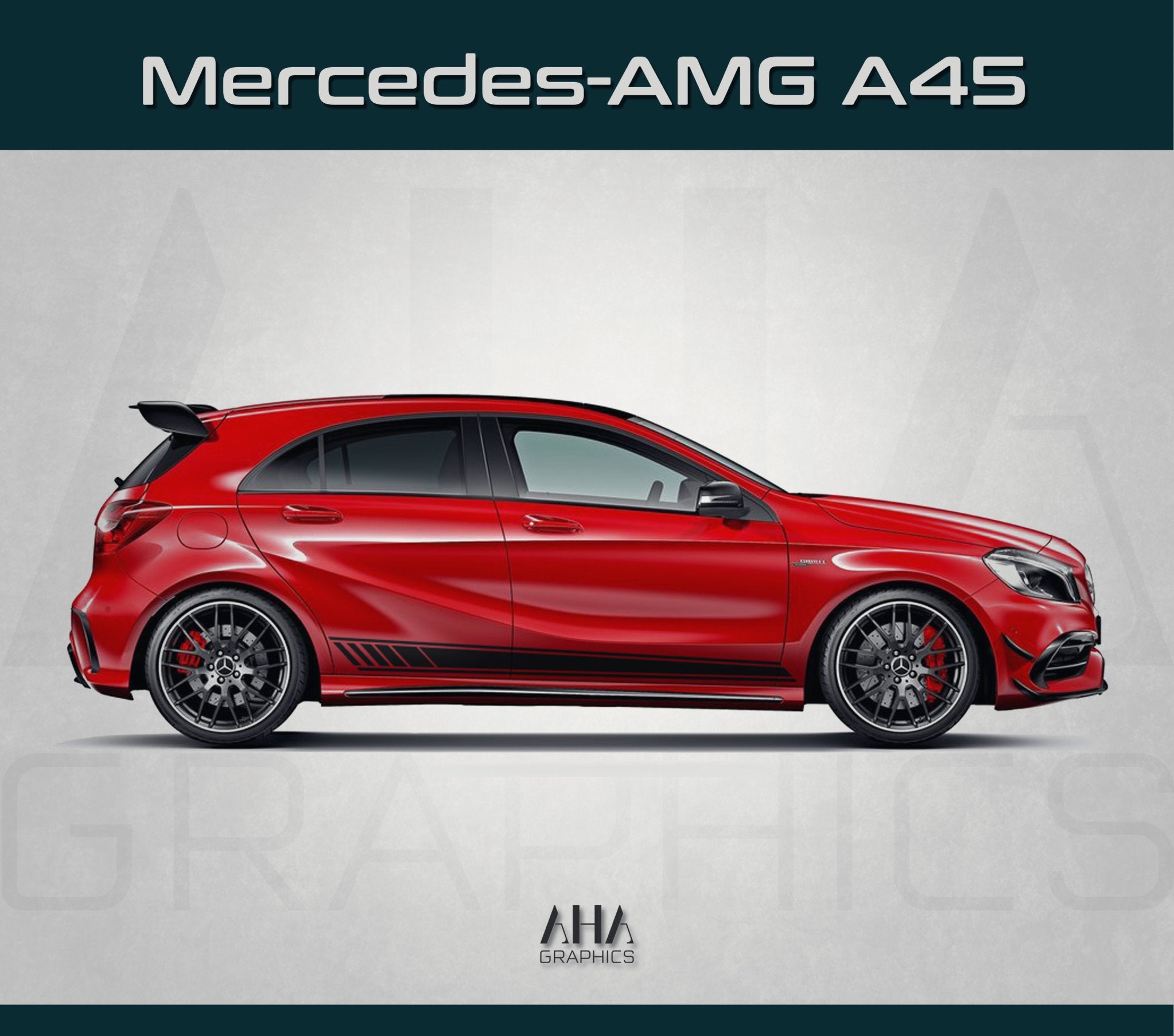 Side Stripes Decals for Mercedes AMG A45 A Class