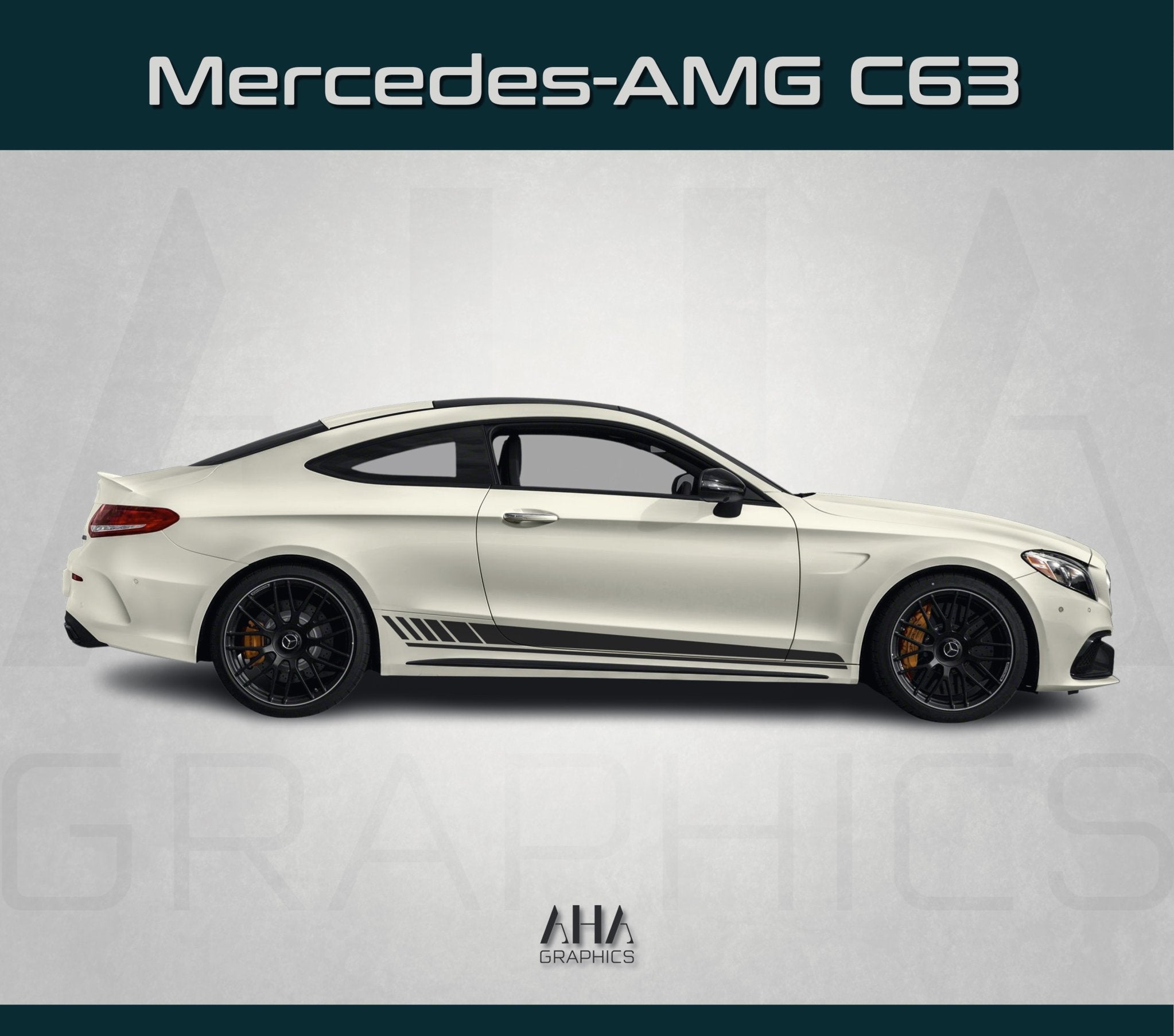Side Stripes Decals for Mercedes AMG C63 Coupe Mercedes Benz C Coupe