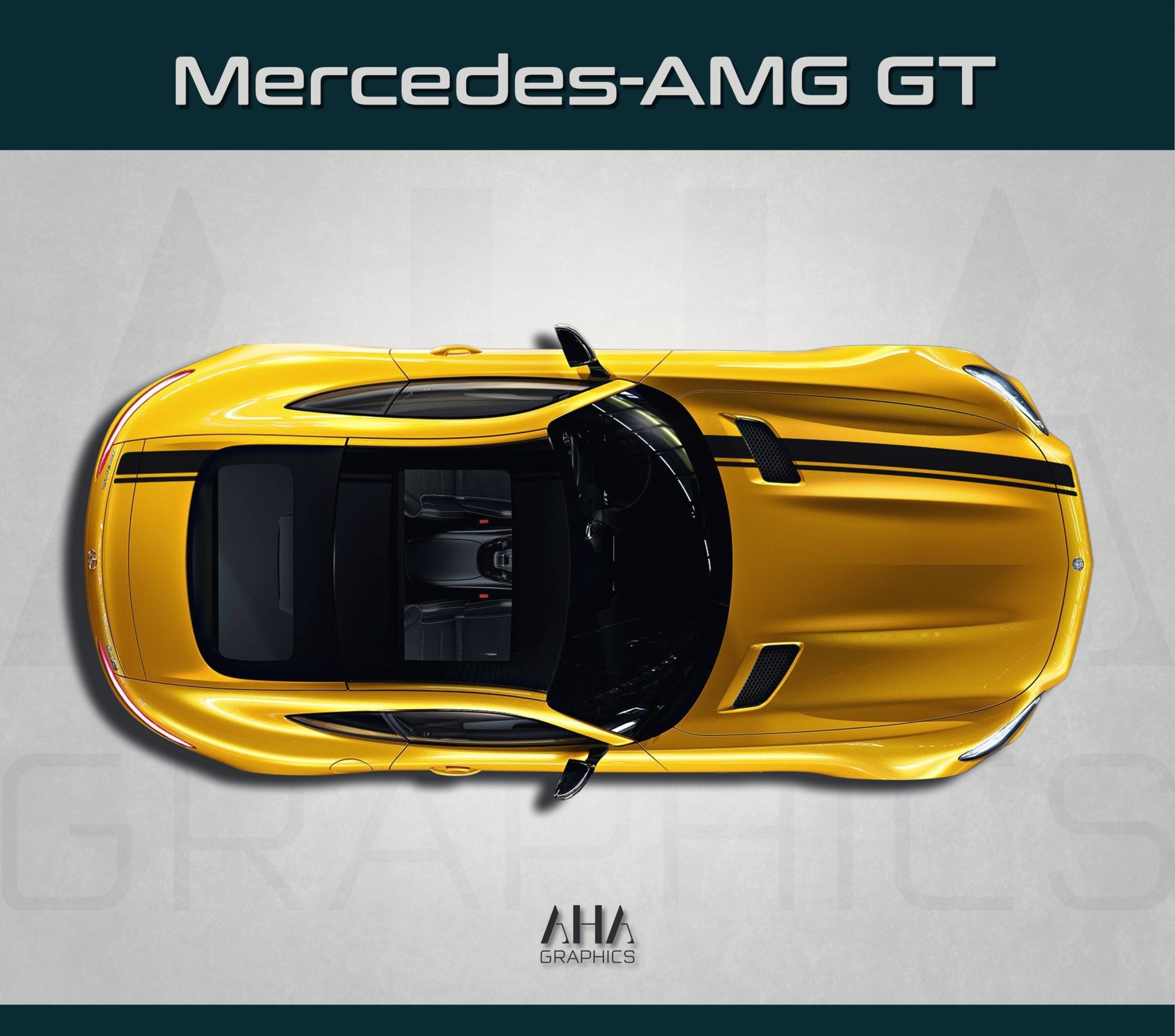 Mercedes AMG GT GTS GTC GTR Center Stripes Decals