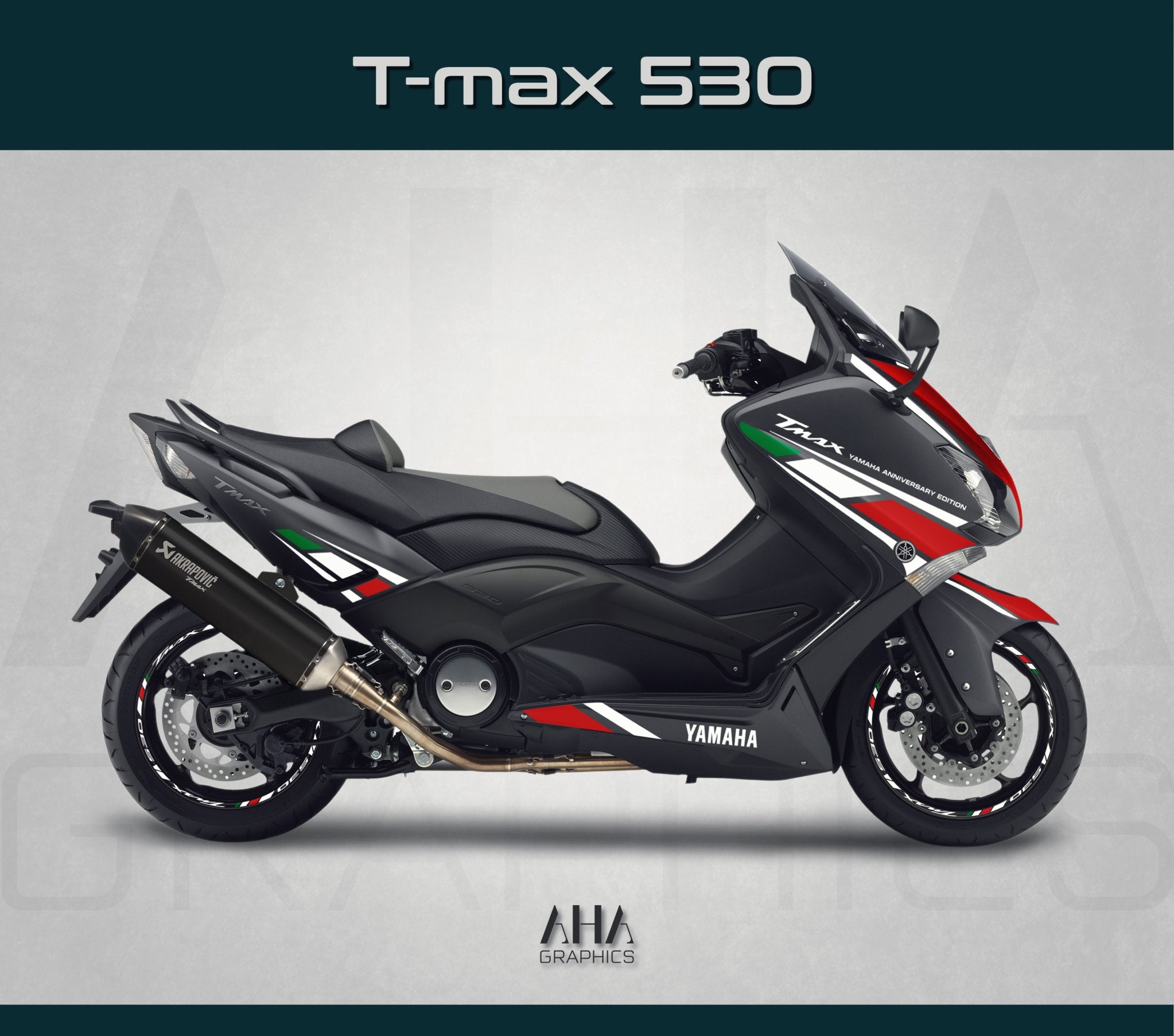 Yamaha Tmax 530 Anniversary Decals Tmax 530 Anniversary Kit Deco