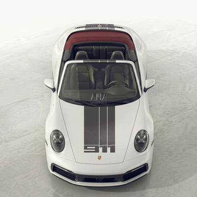 992 911 Turbo S Cabriolet Center Stripes Decals