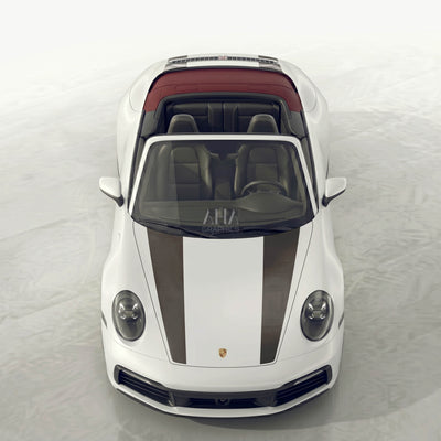 992 Cabriolet 911R Style Center Stripes Decals