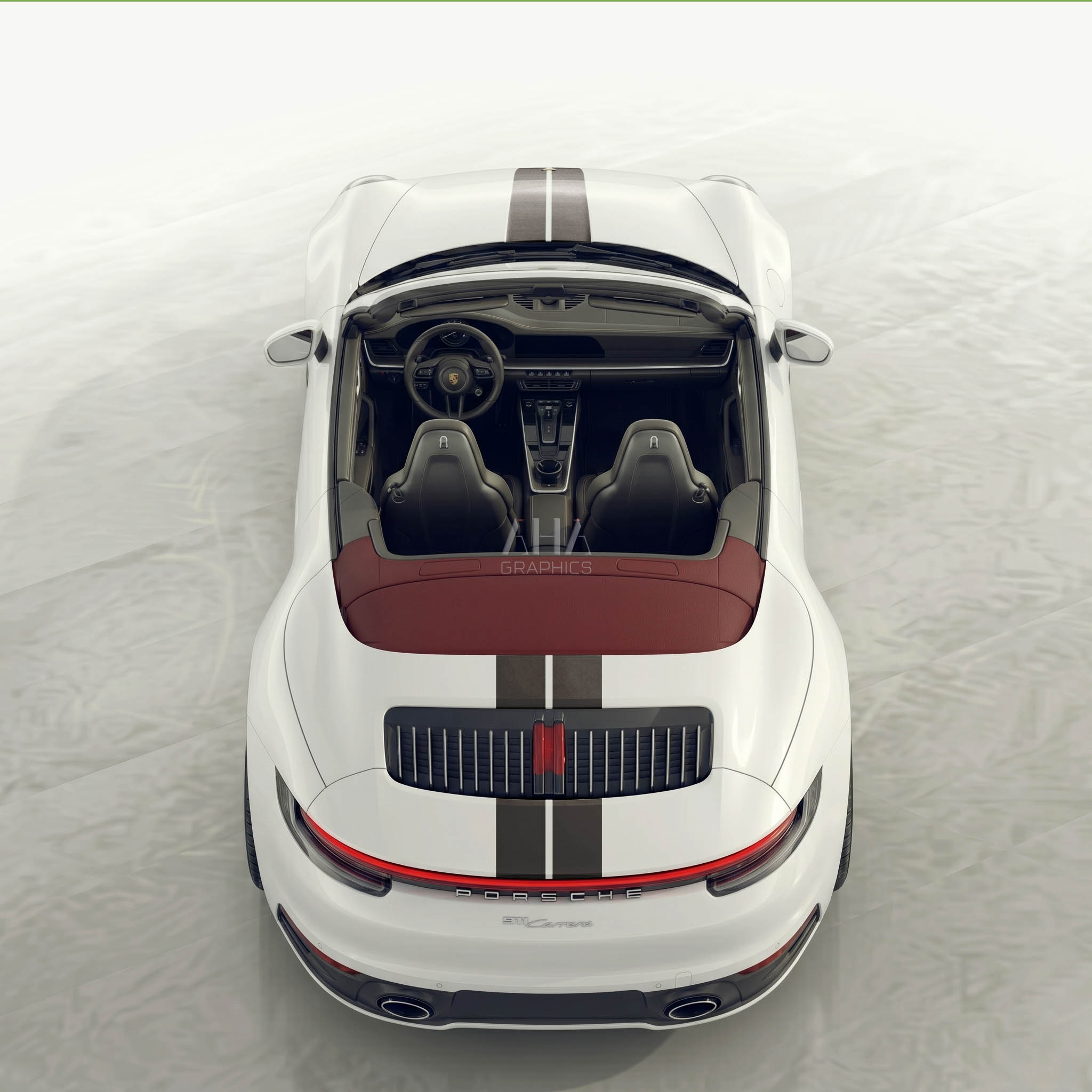 992 Cabriolet Center Stripes Decals