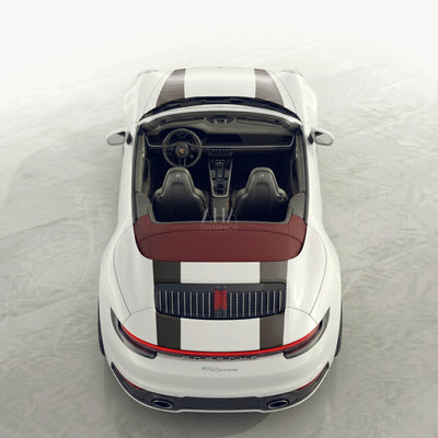 992 Cabriolet 911R Style Center Stripes Decals