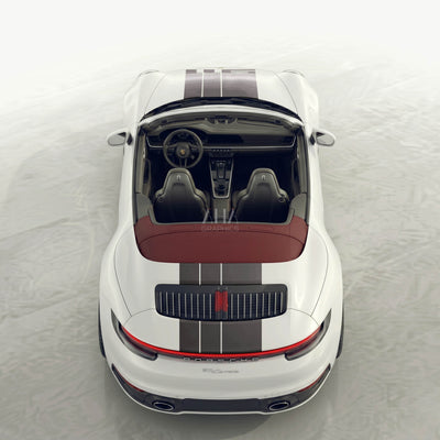 992 911 Turbo S Cabriolet Center Stripes Decals