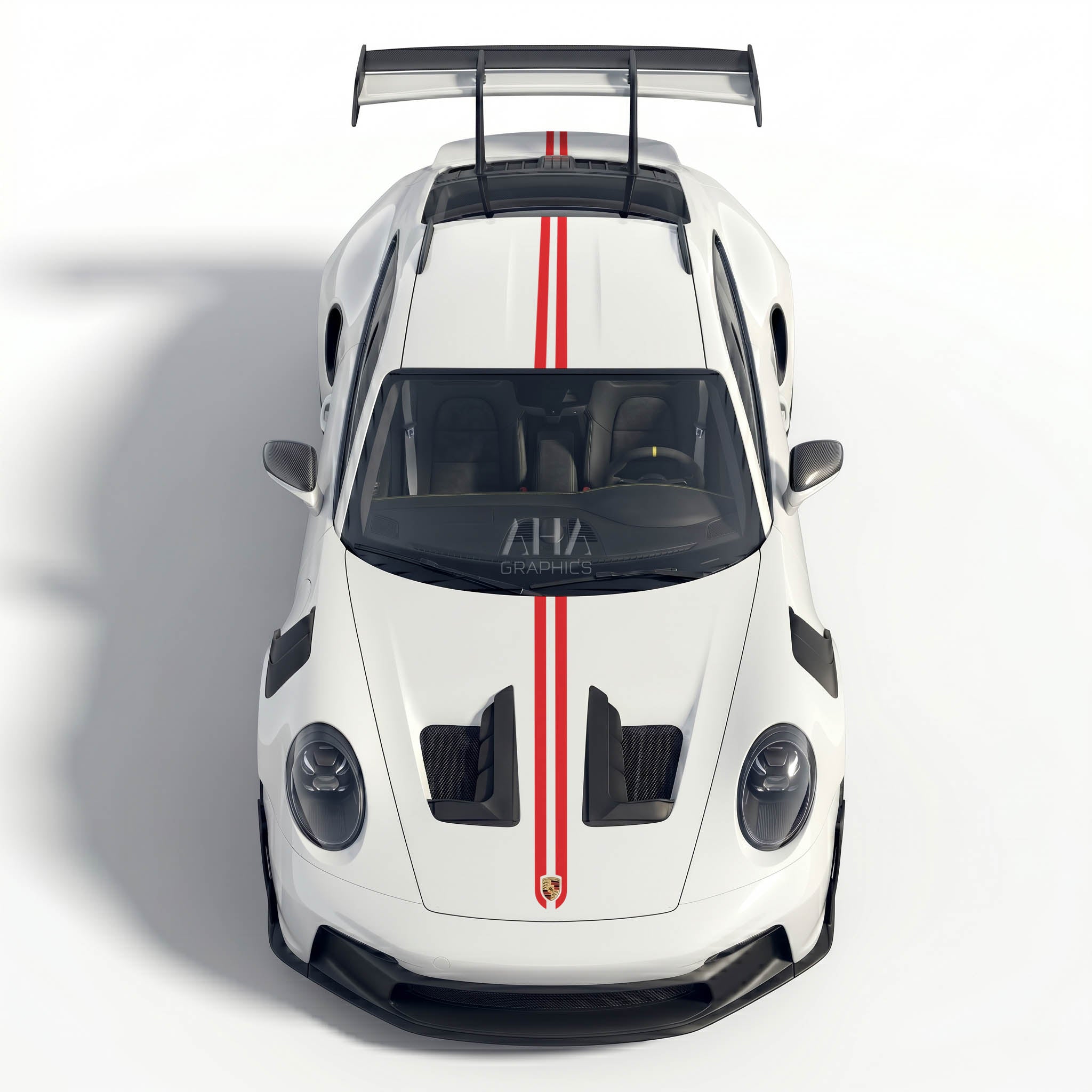 992 GT3RS Center Stripes Decals